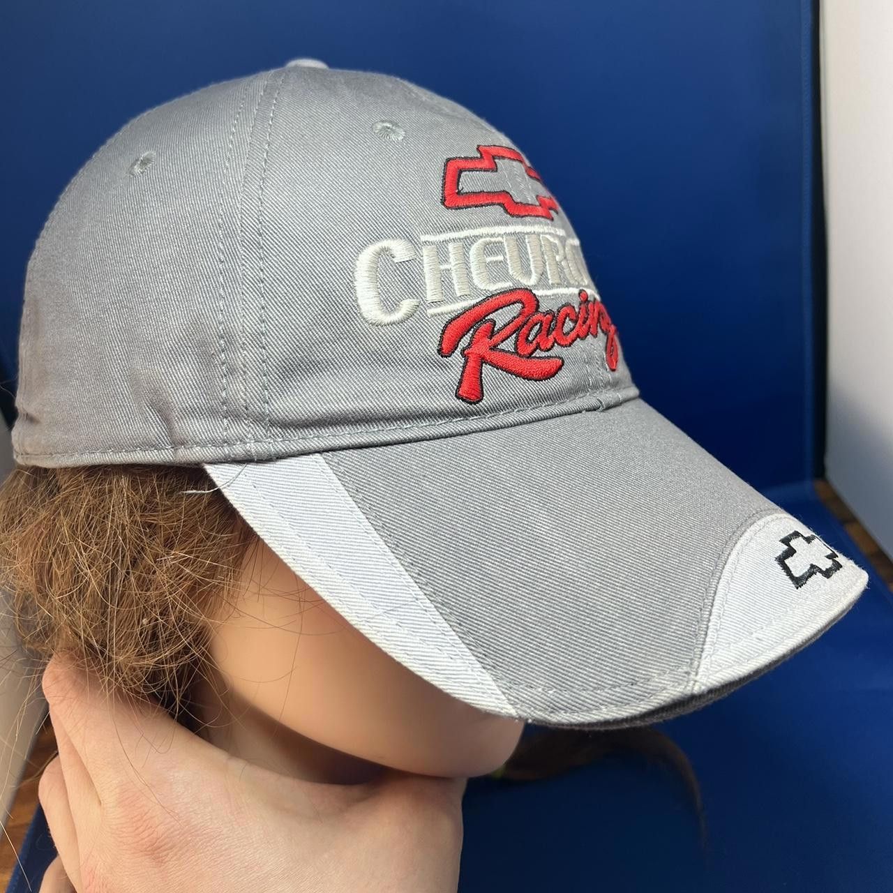 Designer Chevrolet Racing Adjustable Cap - Gray Vintage Size ONE SIZE - 3 Thumbnail