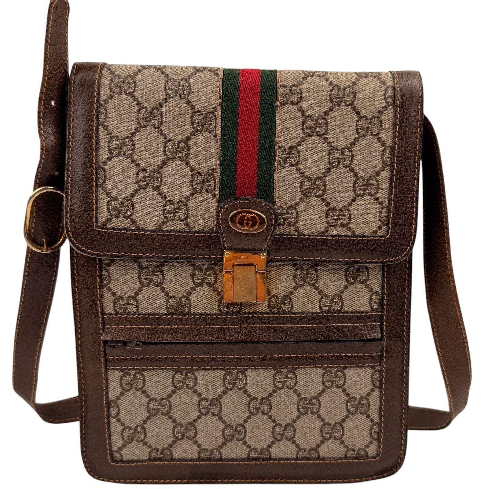 Gucci Gucci Vintage Vertical Canvas Shoulder Bag Size ONE SIZE - 1 Thumbnail