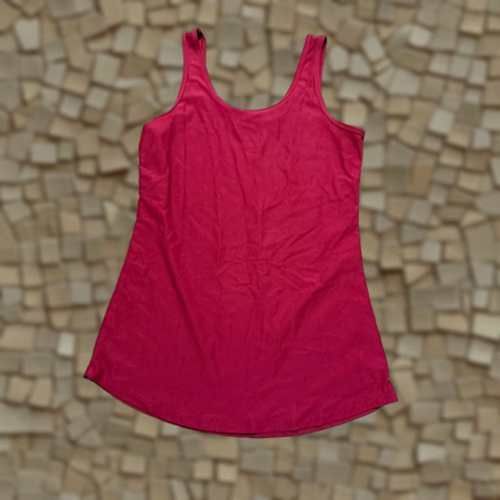 Vintage No Boundaries Tank Top Juniors Women's Large Red Sleeveless Tank Shirt, Casual, Basic, Modern, 90s? Size L / US 10 / IT 46 - 1 Thumbnail