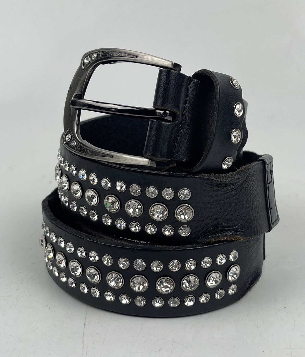 Other punk style studded leather belt tc32 Size 34 - 1 Thumbnail