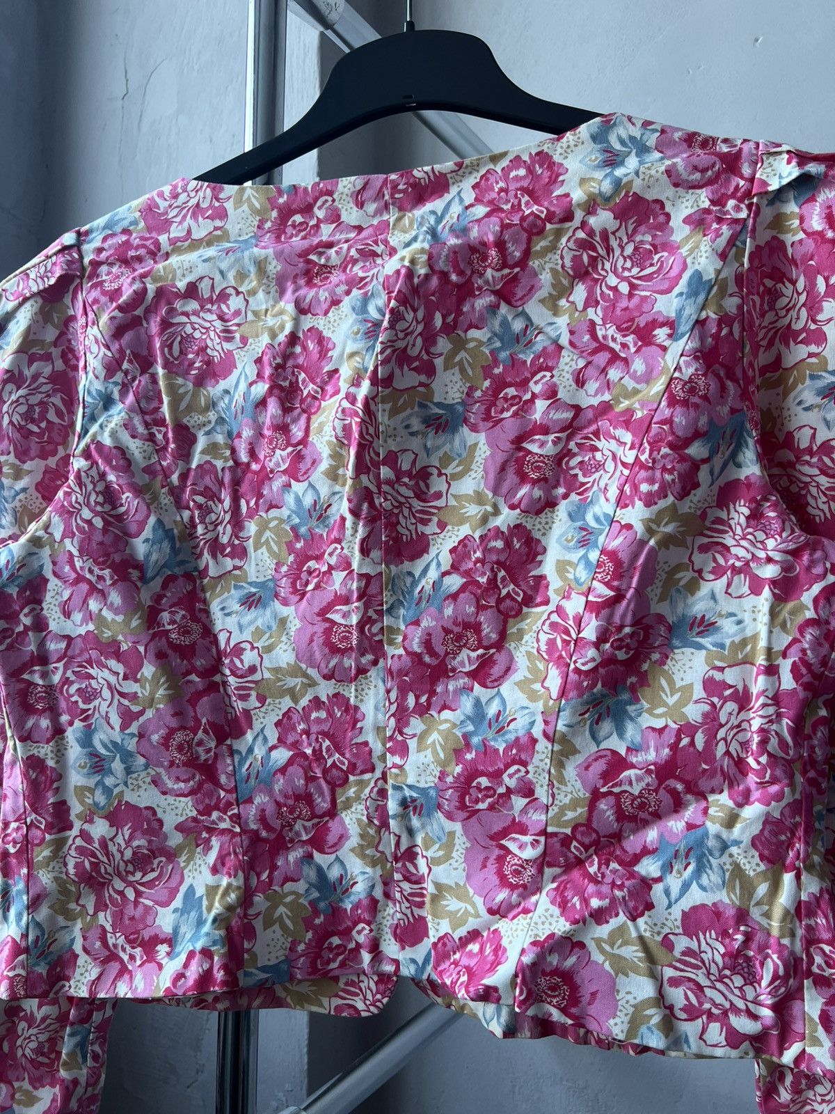 Laura Ashley VINTAGE 80’s LAURA ASHLEY PINK FLORAL ART BUTTON JACKET Uk16 Size XL / US 12-14 / IT 48-50 - 12 Thumbnail