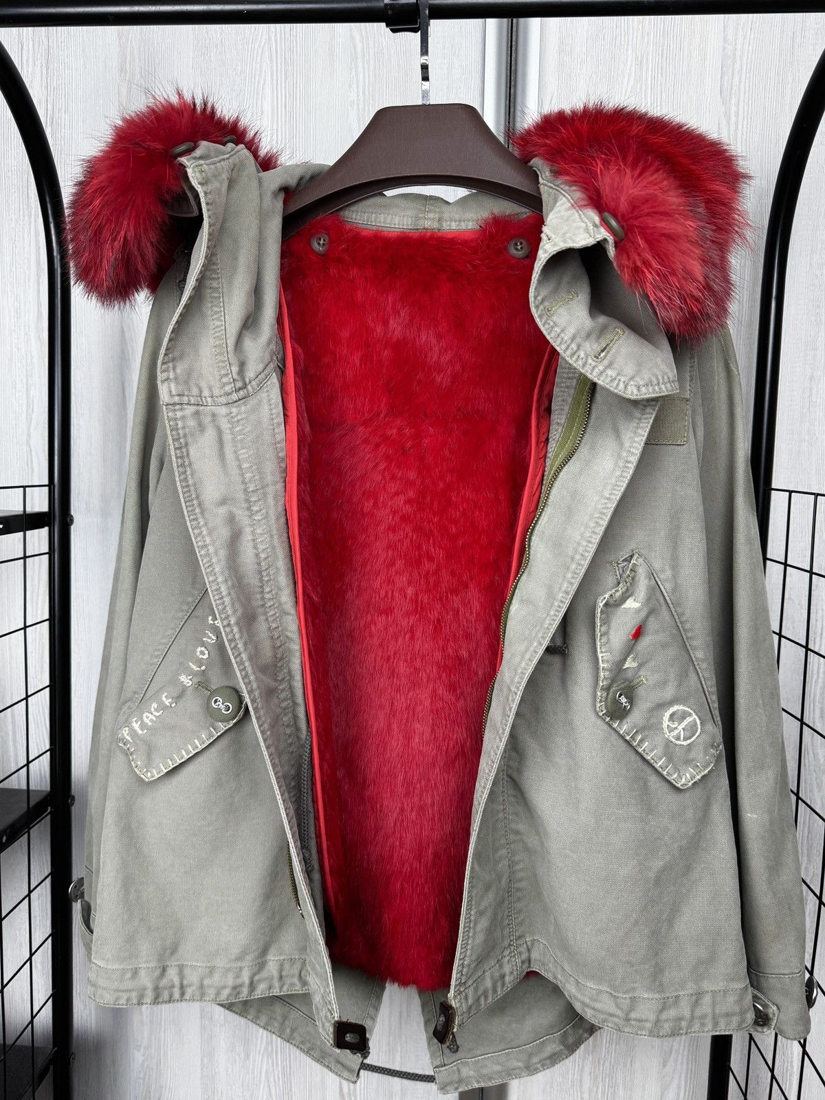Other History Repeats by Femme Michele R. khaki lined jacket sz 42 Size M / US 6-8 / IT 42-44 - 13 Thumbnail