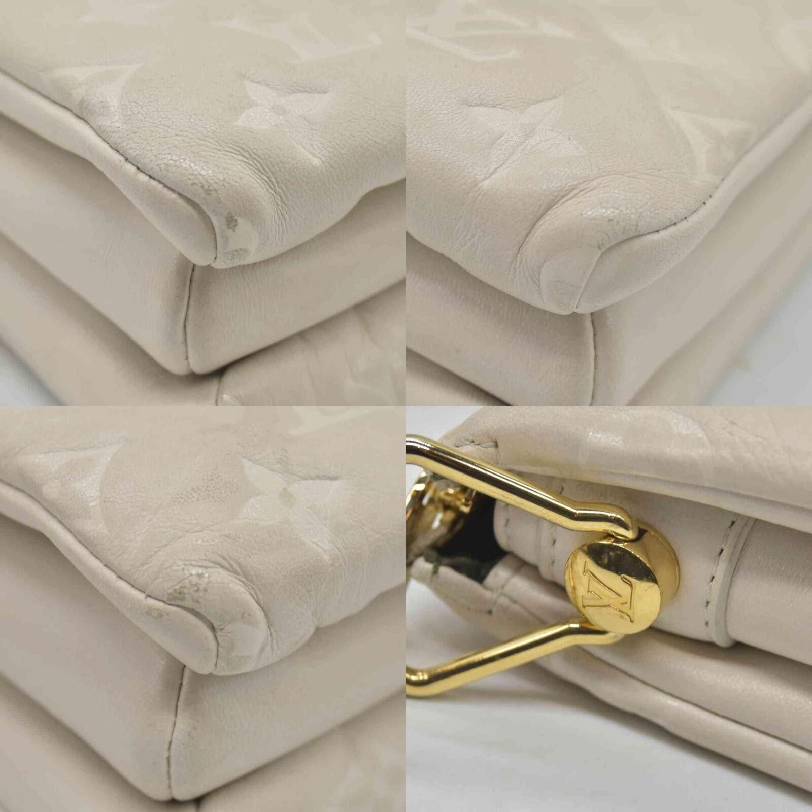 Louis Vuitton $4950 Louis Vuitton Lambskin Embossed Monogram Coussin PM Size ONE SIZE - 3 Thumbnail