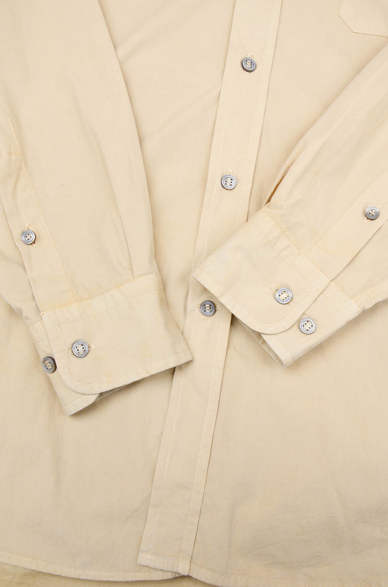 Ermenegildo Zegna Ermenegildo Zegna Sand Cotton Italian Minimal Overshirt S Size US S / EU 44-46 / 1 - 3 Thumbnail