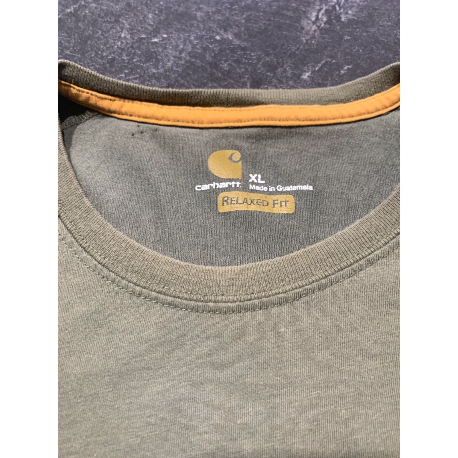 Carhartt CARHARTT T-Shirt Mens XL Relaxed Fit Pocket Green Short Sleeve Crew Neck Classic Outdoor Size US XL / EU 56 / 4 - 4 Thumbnail