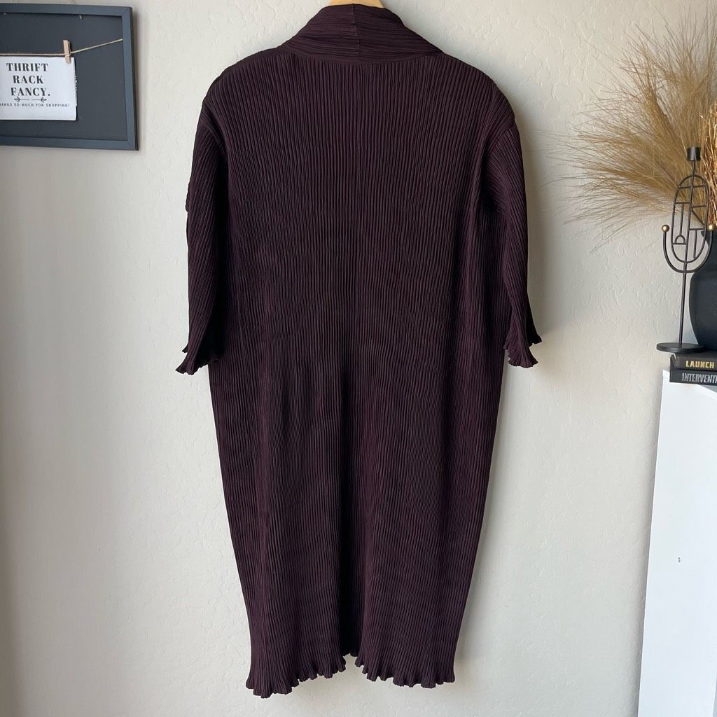 Issey Miyake Issey Miyake Cardigan Sweater Pleated Longline Open Front Ro Size S / US 4 / IT 40 - 5 Thumbnail