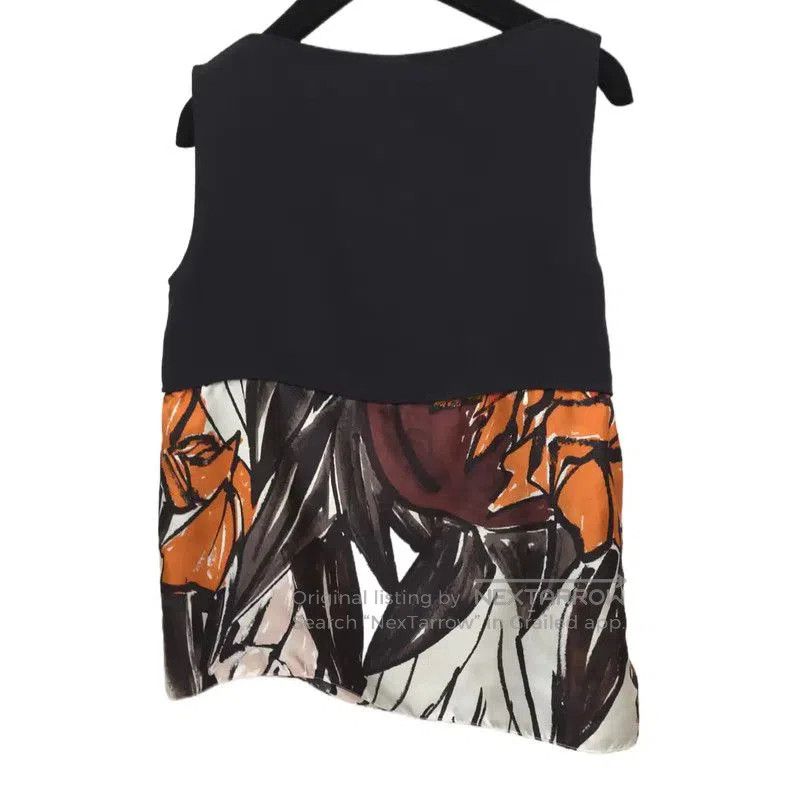 Dior Dior Black Silk Print Short Sleeve Top . Size XS / US 0-2 / IT 36-38 - 4 Thumbnail
