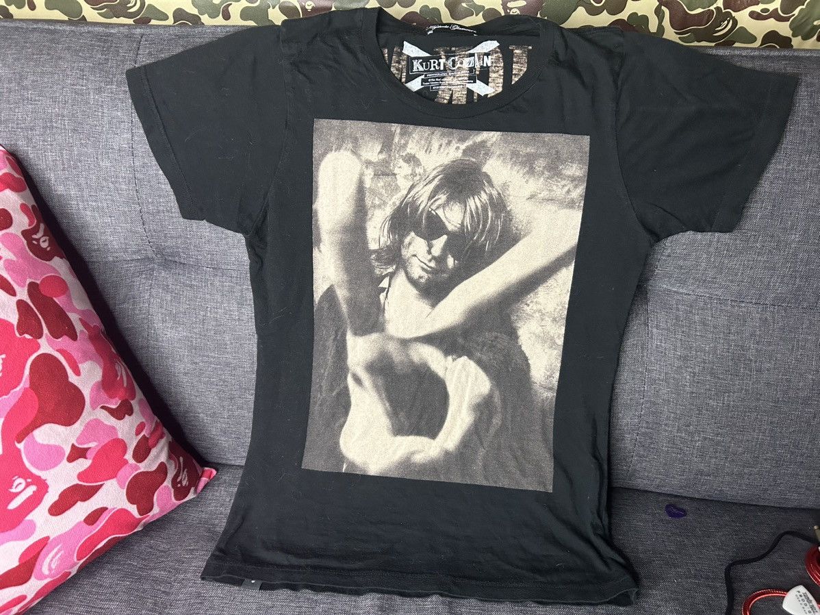 image of Hysteric Glamour Pick Me Kurt Cobain Shirt in Black, Men's (Size XS)