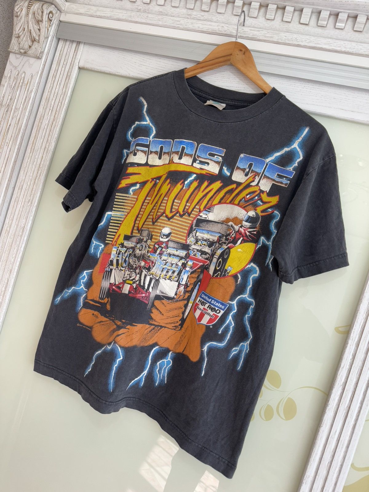 Vintage Very Rare 90’s Gods Of Thunder Hot Rod T-shirt Vintage Tee Size US L / EU 52-54 / 3 - 5 Thumbnail