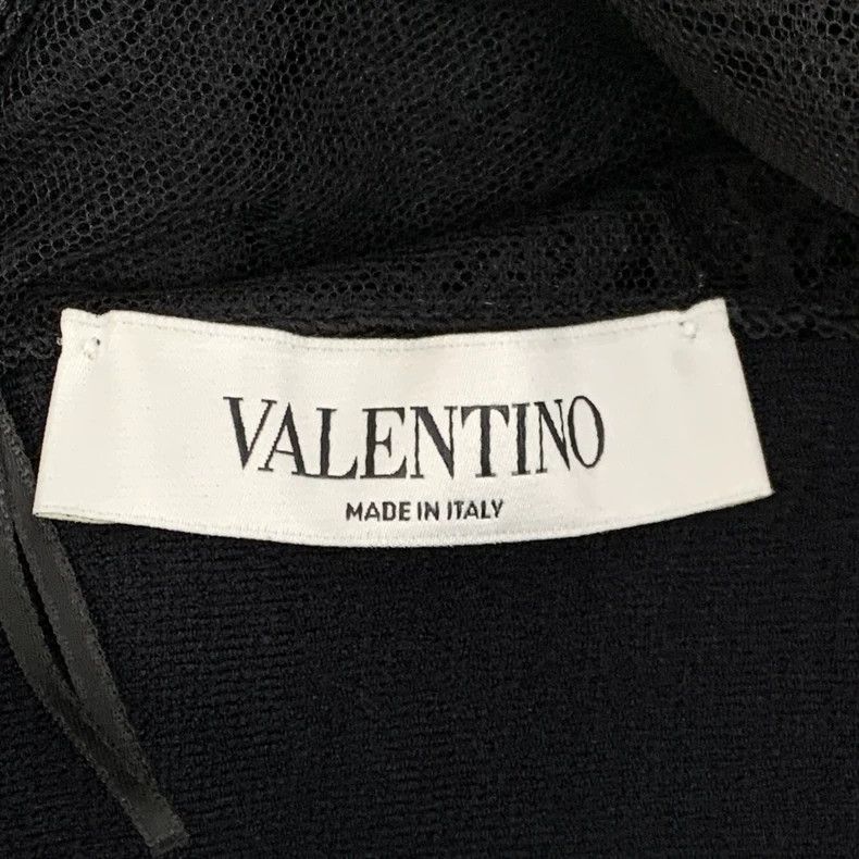 Valentino Valentino Black cut-out lace panelled crew neck short-slee Size M / US 6-8 / IT 42-44 - 5 Thumbnail