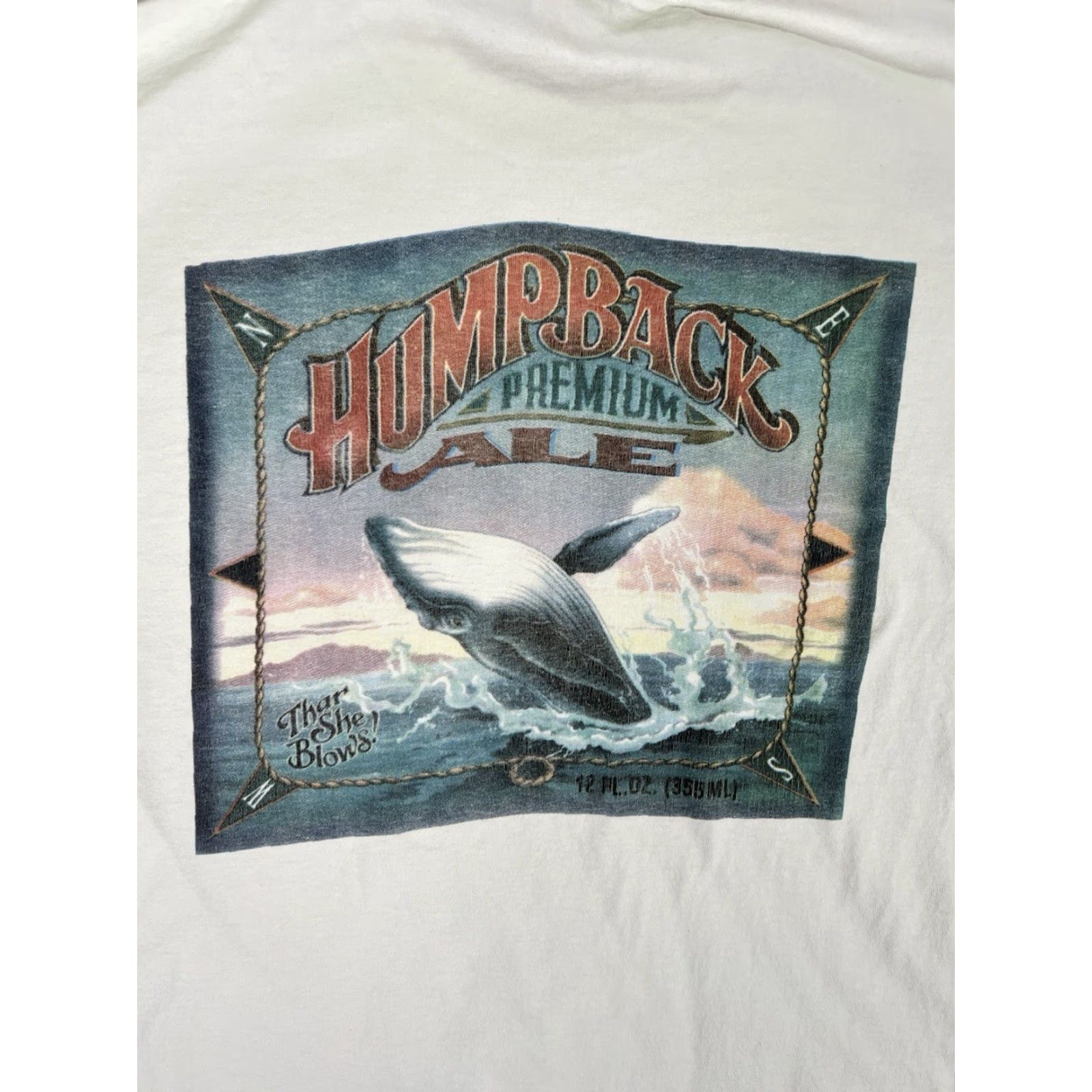 Vintage VINTAGE Single Humpback Premium Ale T-Shirt XL Men White Cotton Short Sleeve Crew Neck USA 90s Shirt Size US XL / EU 56 / 4 - 7 Thumbnail