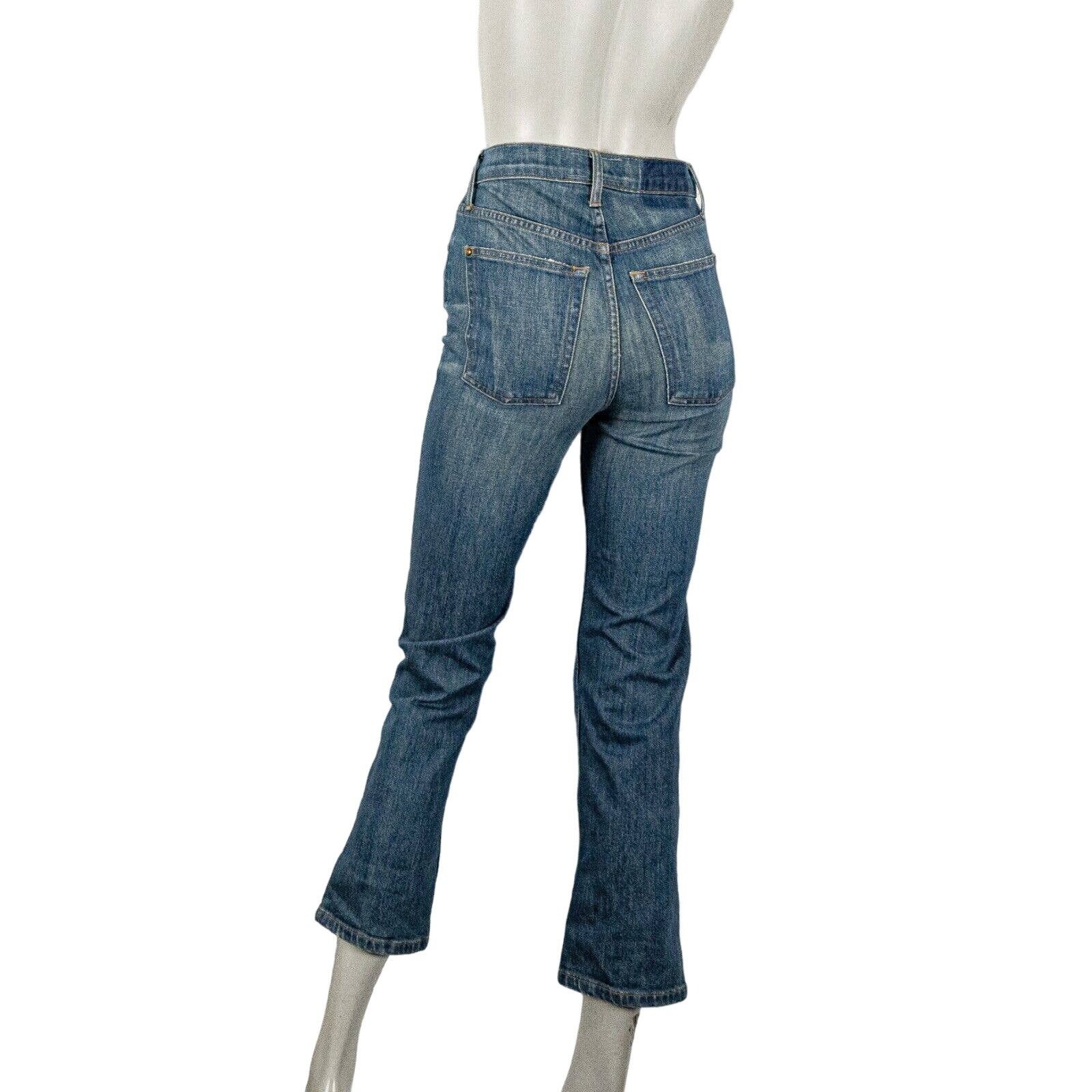 THE GREAT The GREAT. The Straight A Denim Jeans Ankle Crop in Blue Size 24" / US 00 / IT 34 - 3 Thumbnail