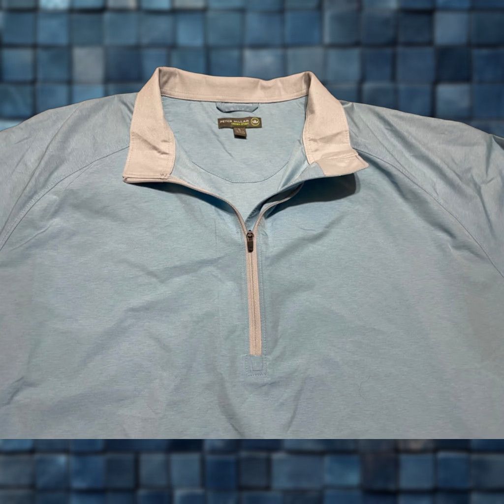 Peter Millar Peter Millar Mens Large Jacket Blue 1/4 Zip Pullover Crown Sport Golf Outdoor Jacket Mens Large Blue 1/4 Zip Pullover Crown Sport Golf Outdoor Size US L / EU 52-54 / 3 - 1 Thumbnail