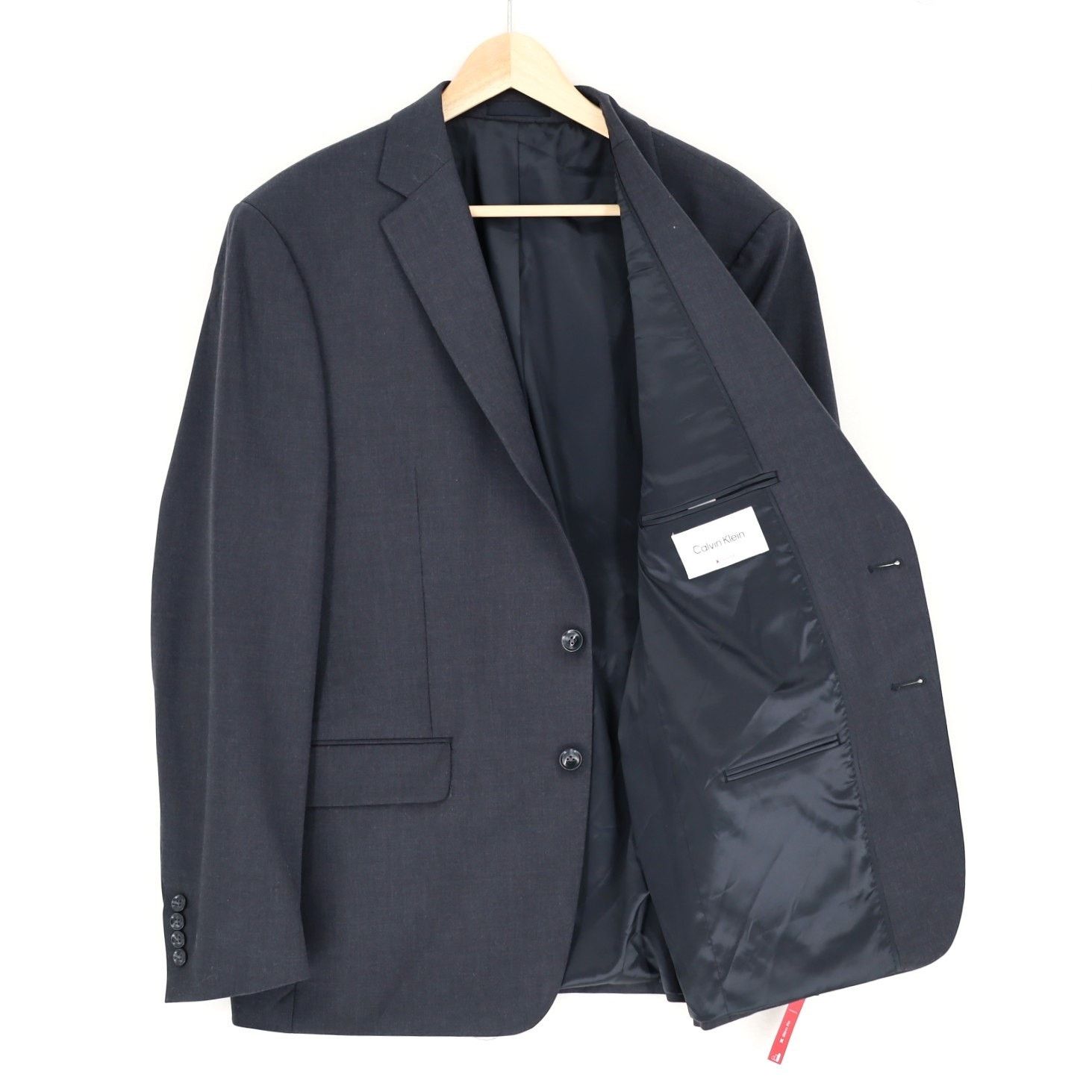 Calvin Klein Calvin Klein Men's Charcoal Malbin Slim-Fit Suit Blazer 44R Size 44R - 3 Thumbnail