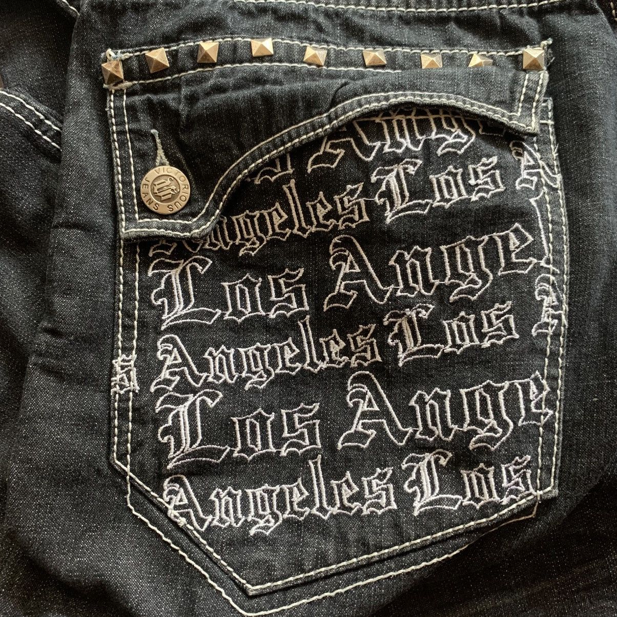 Japanese Brand Y2K Victorious LA Los Angeles Denim Pants Size US 34 / EU 50 - 6 Thumbnail