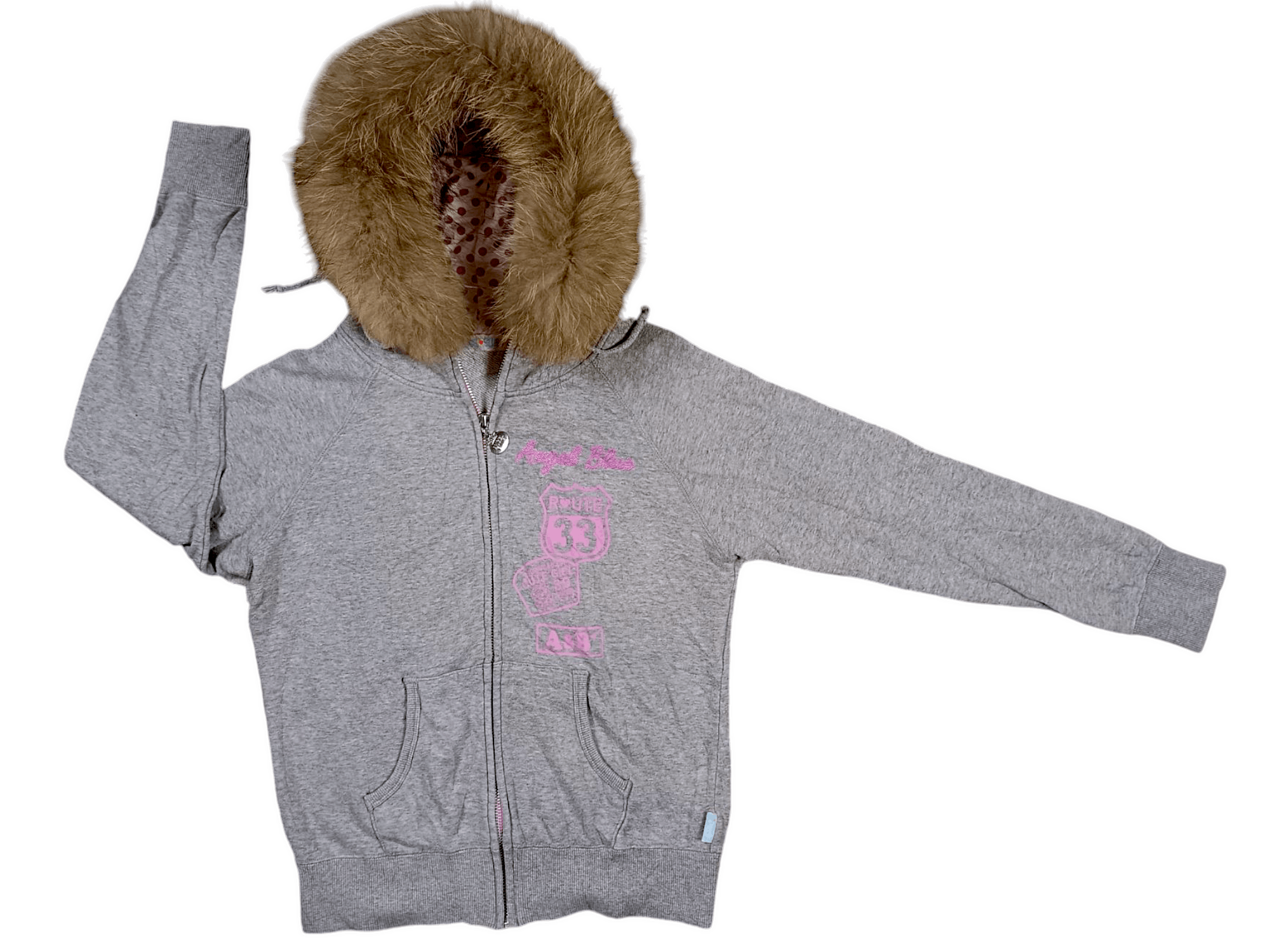 Angel Blue × Japanese Brand × Le Grande Bleu (L.G.B.) "ANGLE 💙 BLUE" R❤️ute 33 Fur Hoodie LGB Style Size US L / EU 52-54 / 3 - 6 Thumbnail