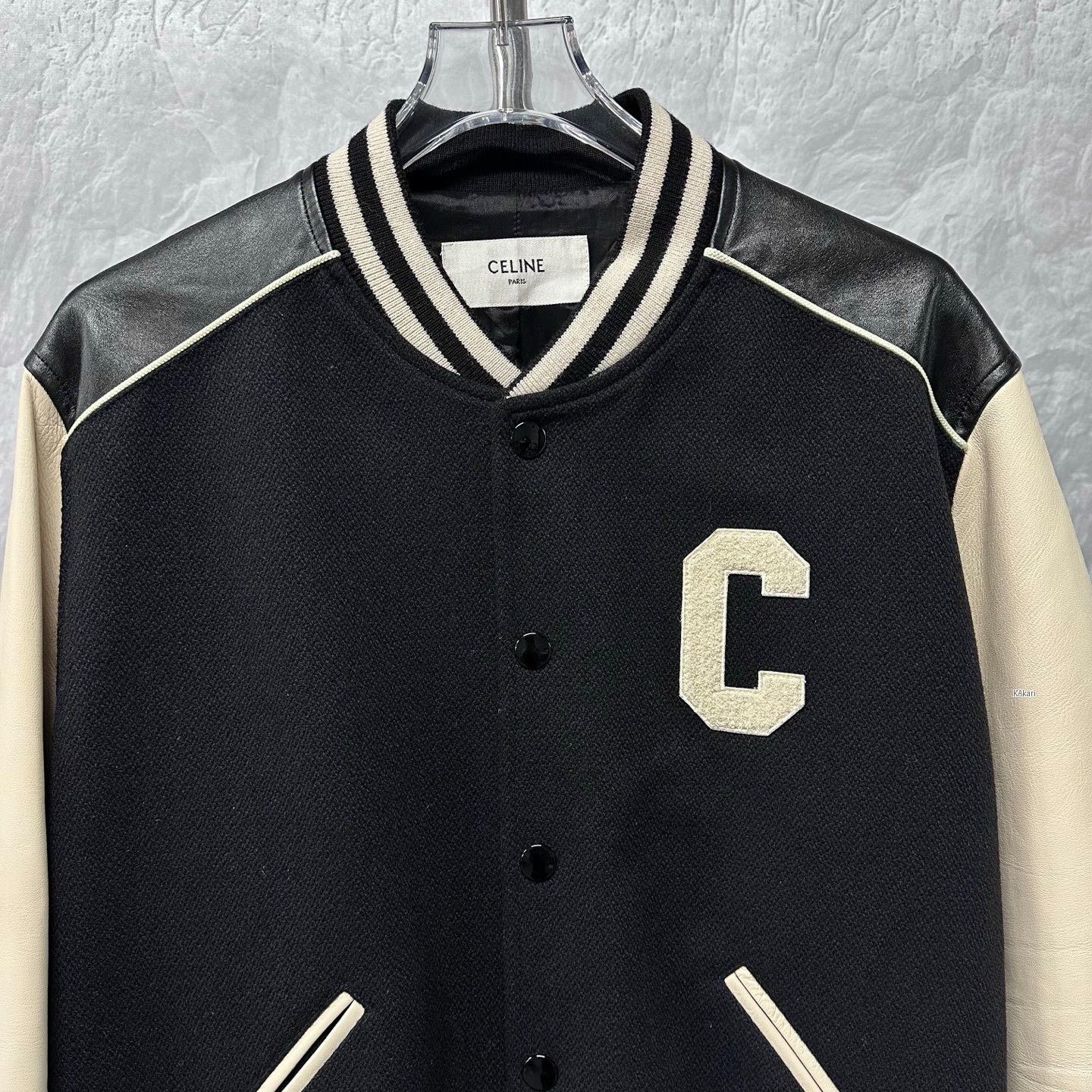 Celine Celine Letter Logo Patchwork Baseball Jacket Size US L / EU 52-54 / 3 - 2 Thumbnail