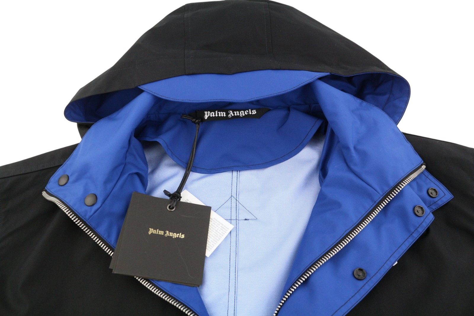 Palm Angels Blue Overcoat S Drawstring Hood Full Zip 86710 Size US S / EU 44-46 / 1 - 5 Thumbnail