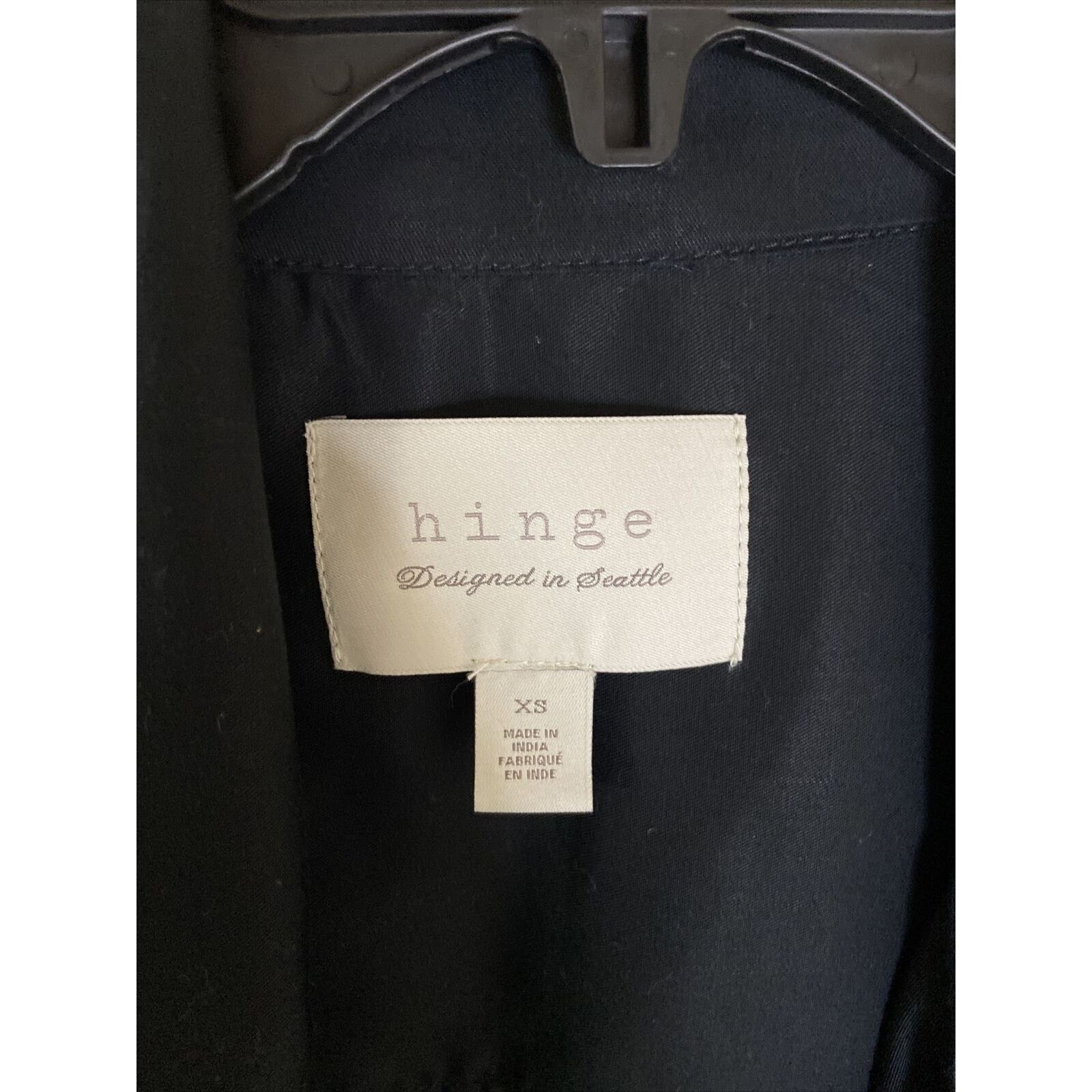 Other Hinge Black Long Sleeve Open Front Jacket Waist Tie Size XS Size XS / US 0-2 / IT 36-38 - 4 Thumbnail