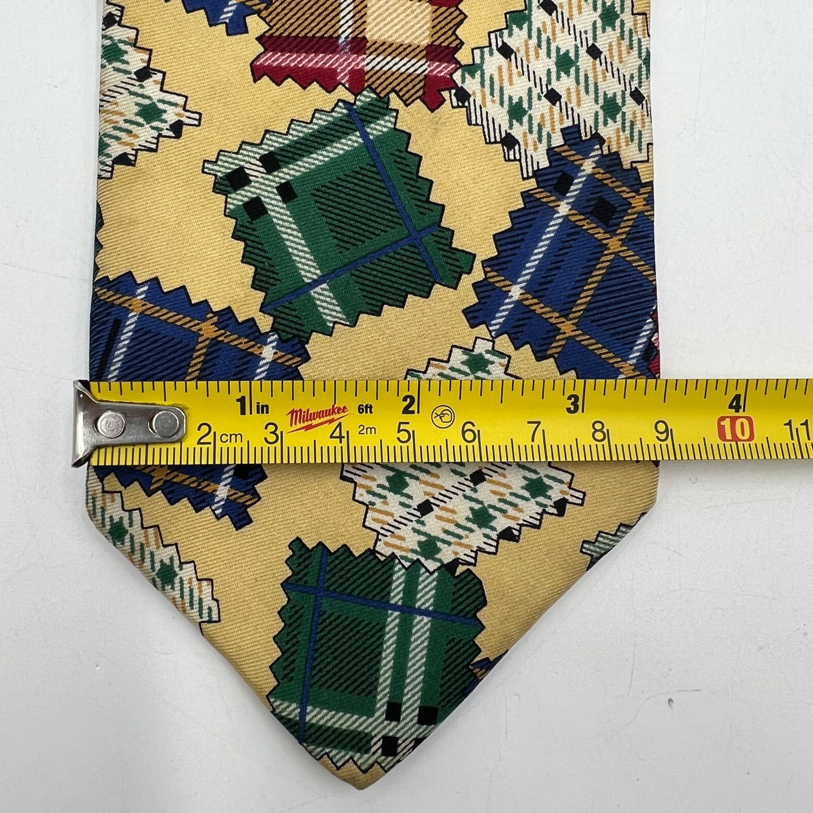 Lands' End × Vintage Vintage 90s Lands' End Silk Tie Plaid Swatches Size ONE SIZE - 5 Thumbnail