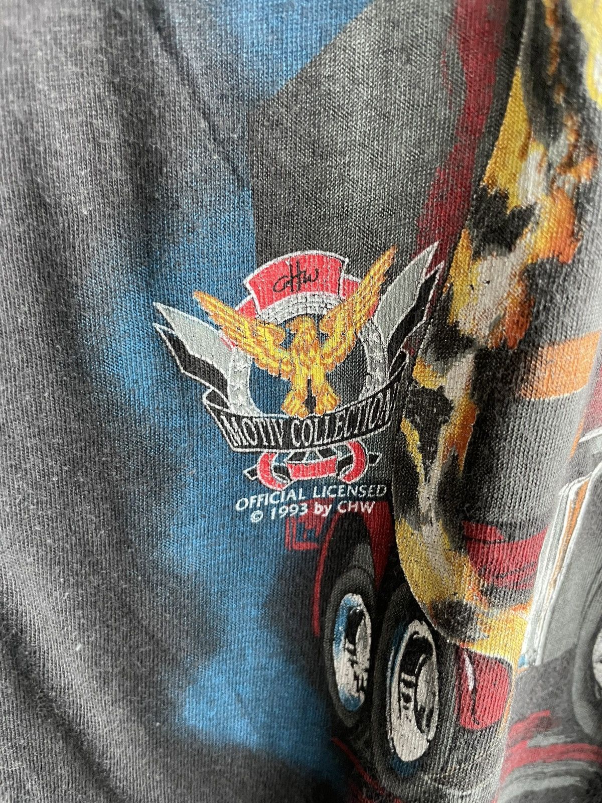 Vintage Vintage 1993 TIGER Trucker Tshirt Faded Black Single Stitch Size US M / EU 48-50 / 2 - 2 Thumbnail