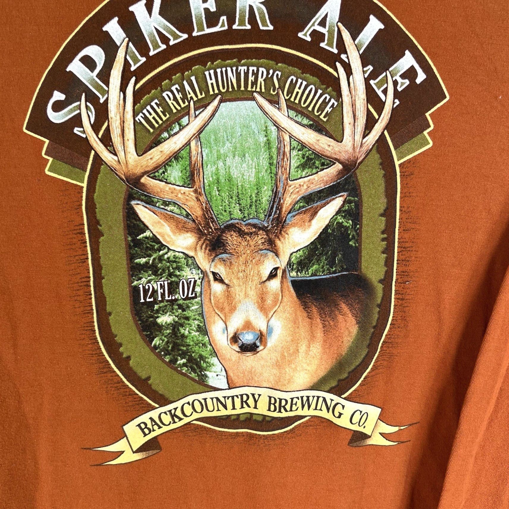 Hunter VINTAGE The Real Hunters Choice T Shirt Mens XL Brown Ivory Outfitters Shirt Regular Size Brown Graphic Print 2000s Beer Theme Mens Size US XL / EU 56 / 4 - 2 Thumbnail