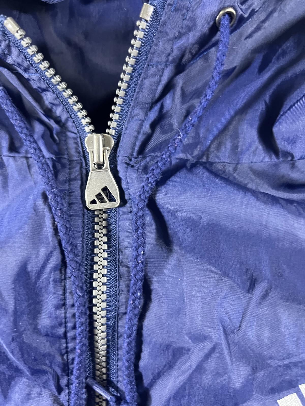 Adidas Adidas Navy Blue Windbreaker Jacket with Hood Stripes L Size US L / EU 52-54 / 3 - 5 Thumbnail