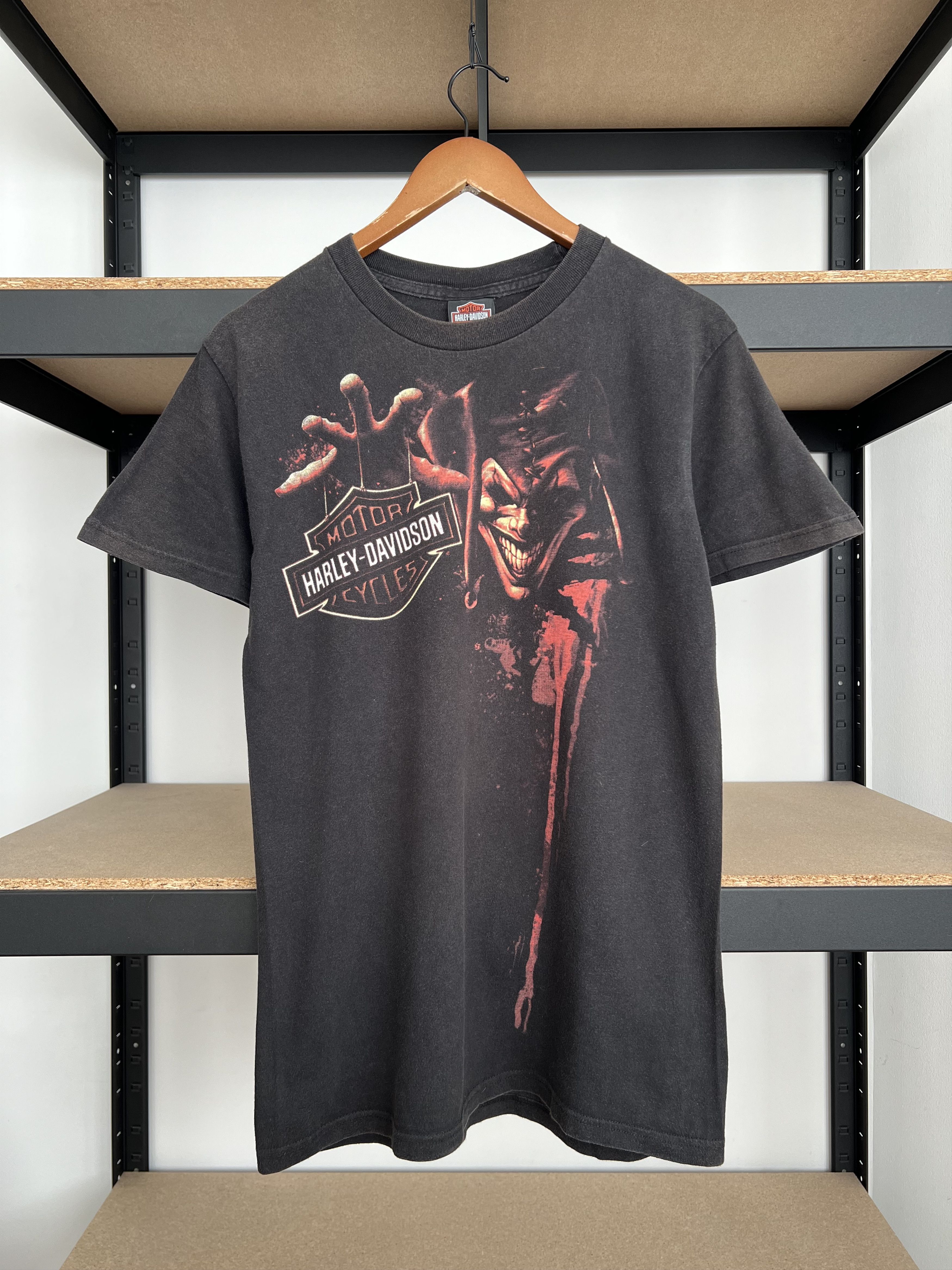 Harley Davidson Vintage 2000s Harley Davidson Joker Clown Austria T-shirt Size US M / EU 48-50 / 2 - 1 Thumbnail