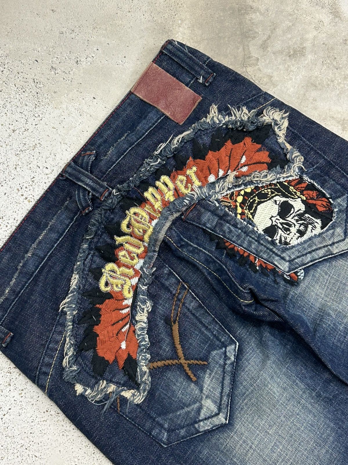 Hysteric Glamour Flare Red Pepper Japan Jean Patches Distressed Embroidery Size US 30 / EU 46 - 13 Thumbnail
