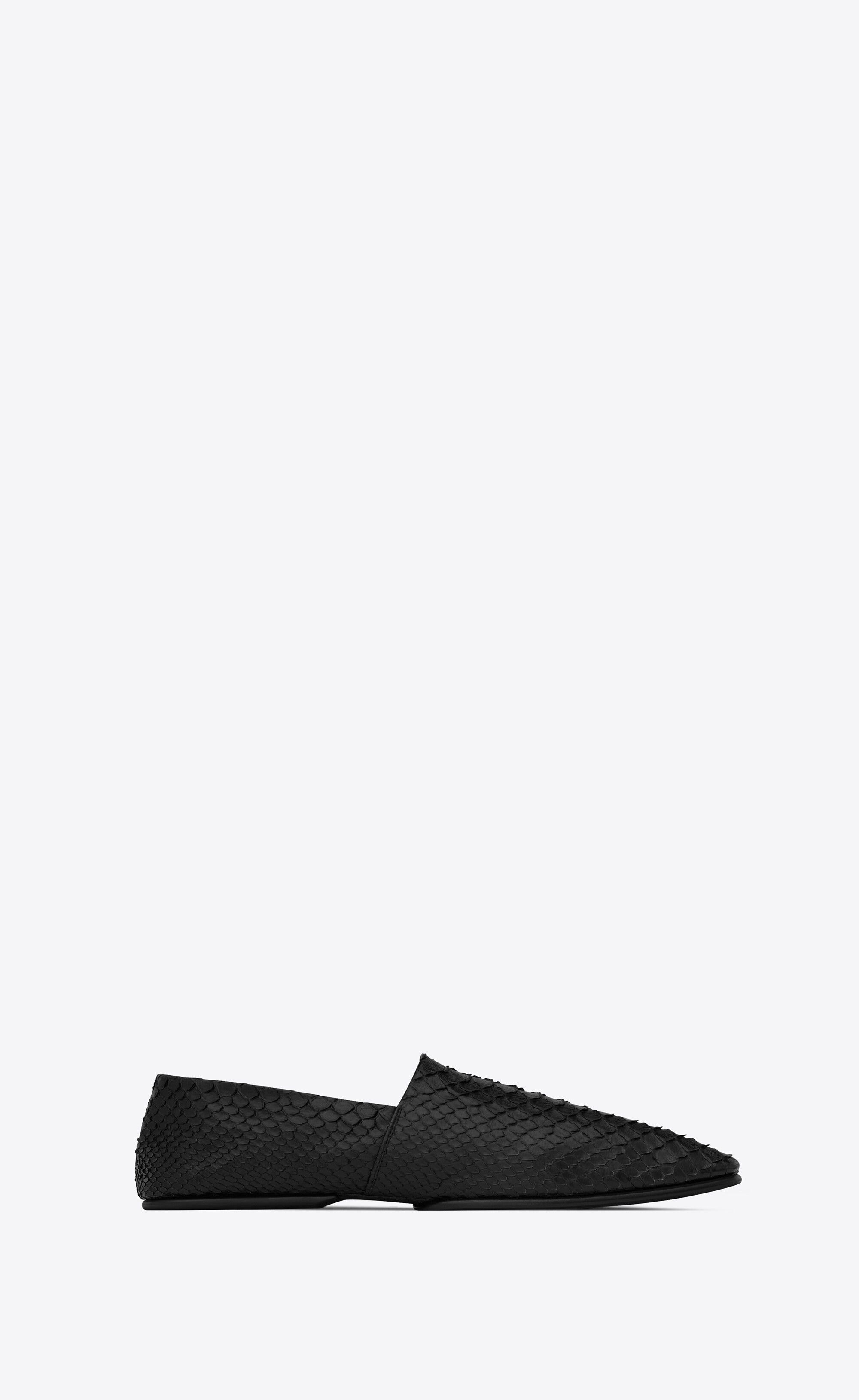 Saint Laurent Paris o1s1wg111224 Leon Slippers in Python in Black Size US 7 / EU 40 - 1 Thumbnail