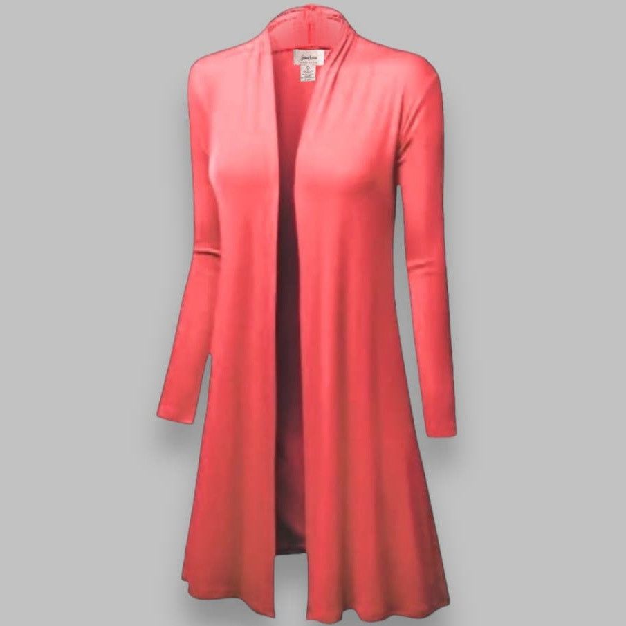 Neiman Marcus Neiman Marcus Soft Red Cotton Cardigan | Size L Size L / US 10 / IT 46 - 1 Thumbnail
