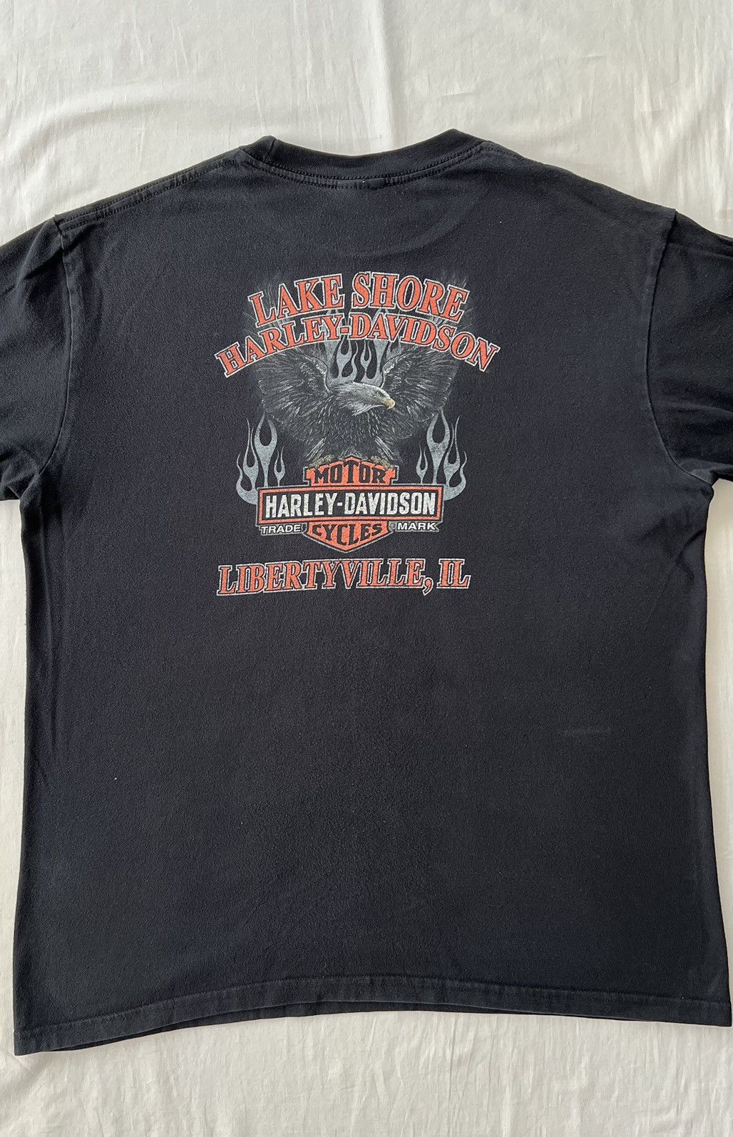 Harley Davidson Vintage 2010 Harley Davidson Motorcycles Eagle Flame T-shirt Size US L / EU 52-54 / 3 - 12 Thumbnail