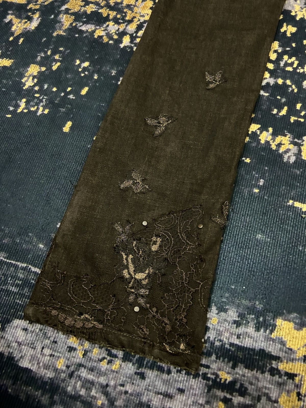 Ralph Lauren Ralph Lauren Lace Ripped Bead Jeans Size US 28 / EU 44 - 14 Thumbnail
