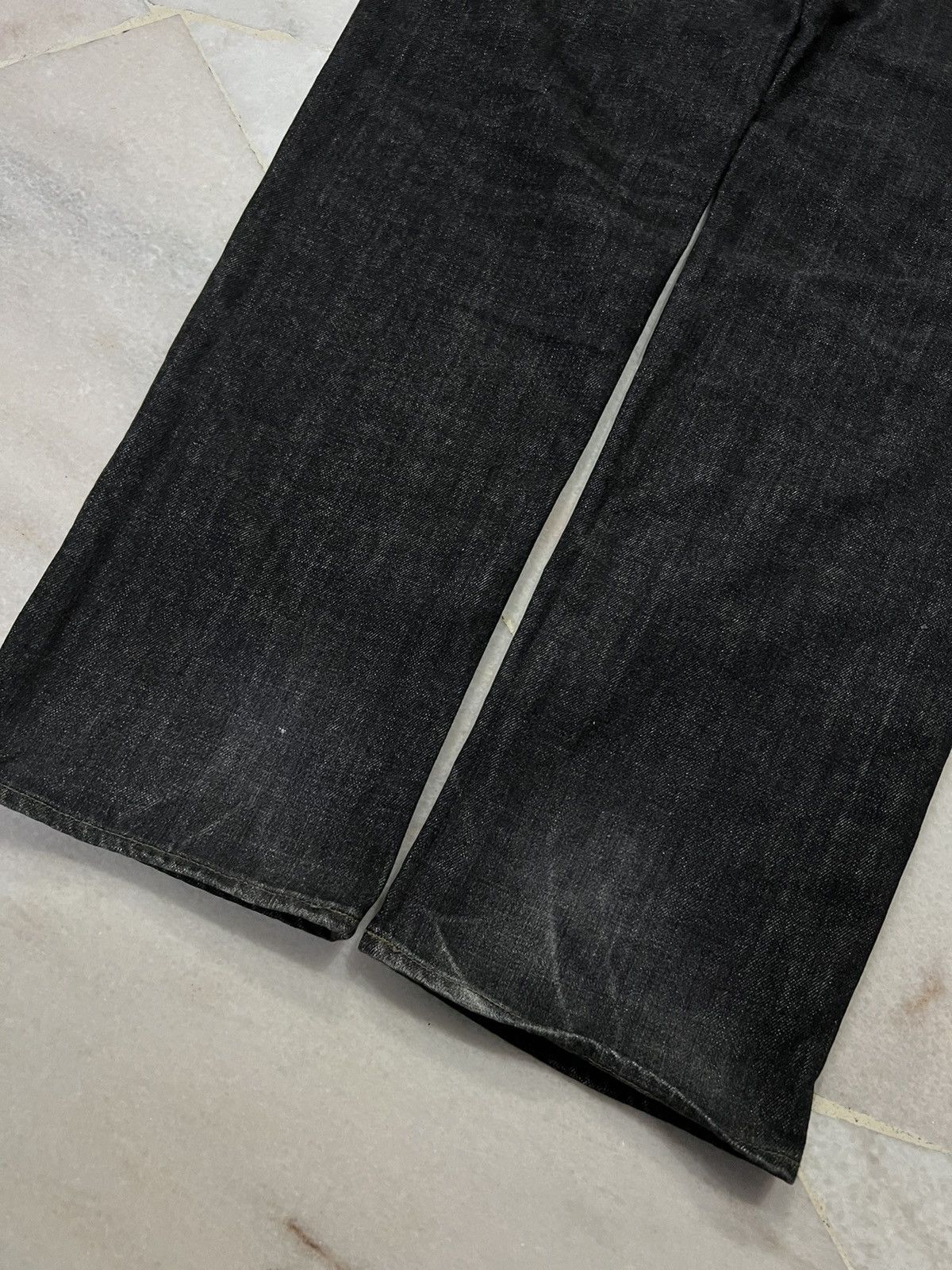 If Six Was Nine × Japanese Brand 💥BAGGY💥VINTAGE 90’S BOBSON CHESSKING SUPER BLACK JEANS Size US 33 - 7 Thumbnail