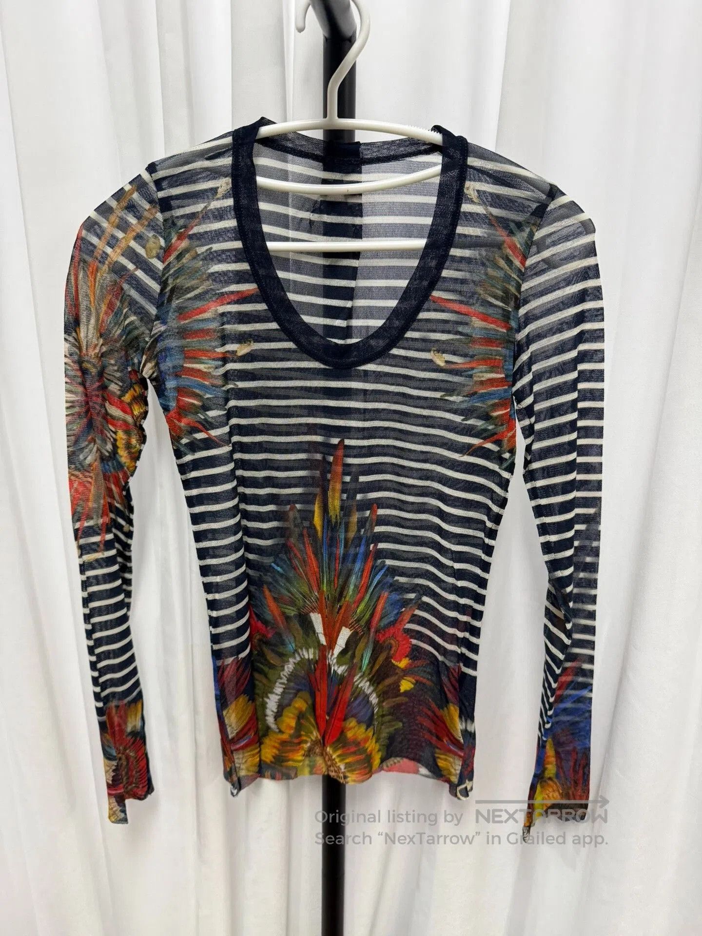 Jean Paul Gaultier Jean Paul Gaultier Striped Mesh Top. Size M / US 6-8 / IT 42-44 - 1 Thumbnail