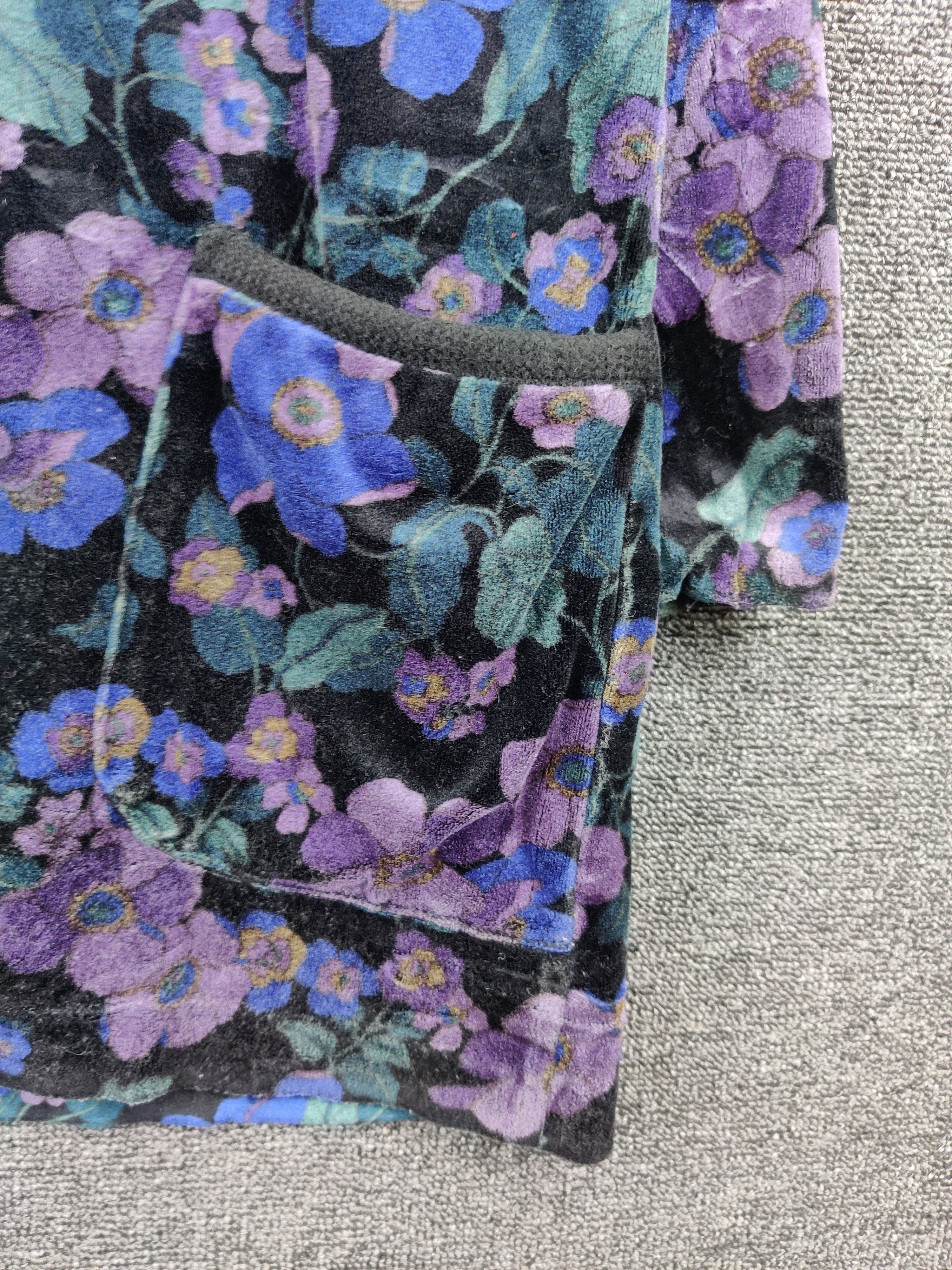 Japanese Brand Vintage Cardigan Velvet Floral By My Brand Size US L / EU 52-54 / 3 - 3 Thumbnail