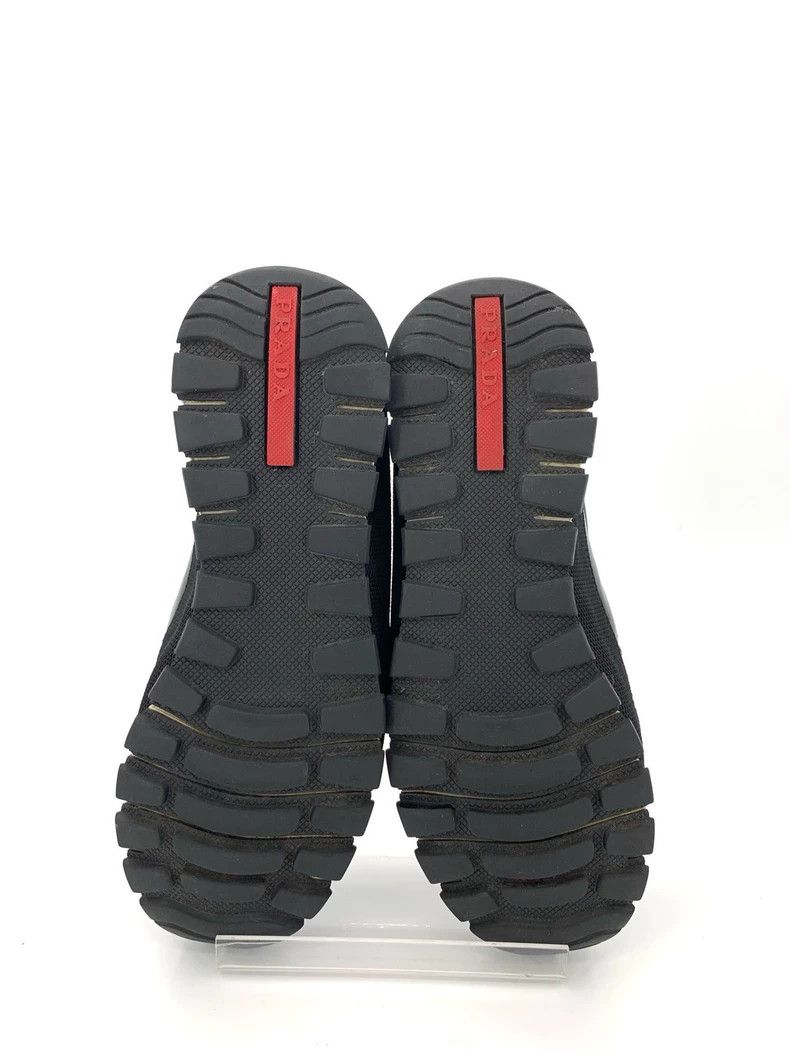 Prada Prada Size 43.5 Logo letter black leather one-foot casual l Size US 10.5 / EU 43-44 - 5 Thumbnail