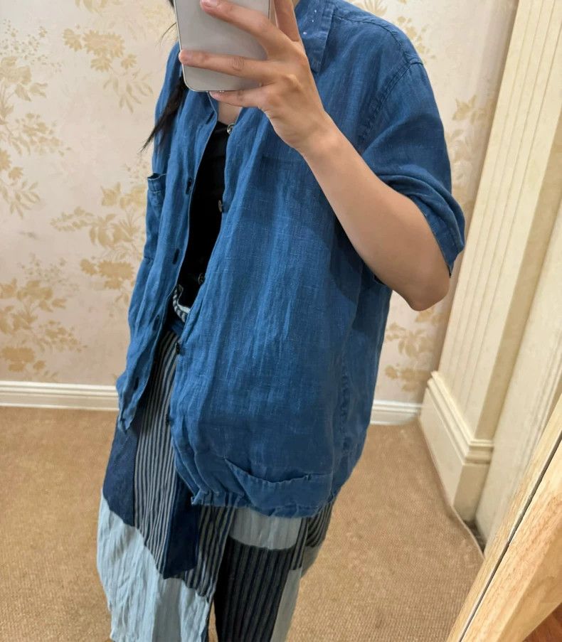 Kapital Kapital Size2 Blue dyed linen embroidered out-of-print pock Size M / US 6-8 / IT 42-44 - 2 Thumbnail
