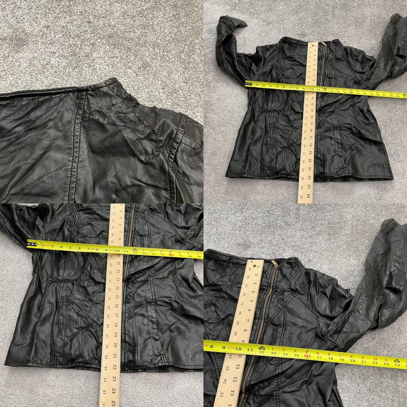 Calvin Klein Calvin Klein Faux Leather Jacket Coat Womens Large Black Full Zip Pockets City Classic 90s Outdoor Size L / US 10 / IT 46 - 9 Thumbnail