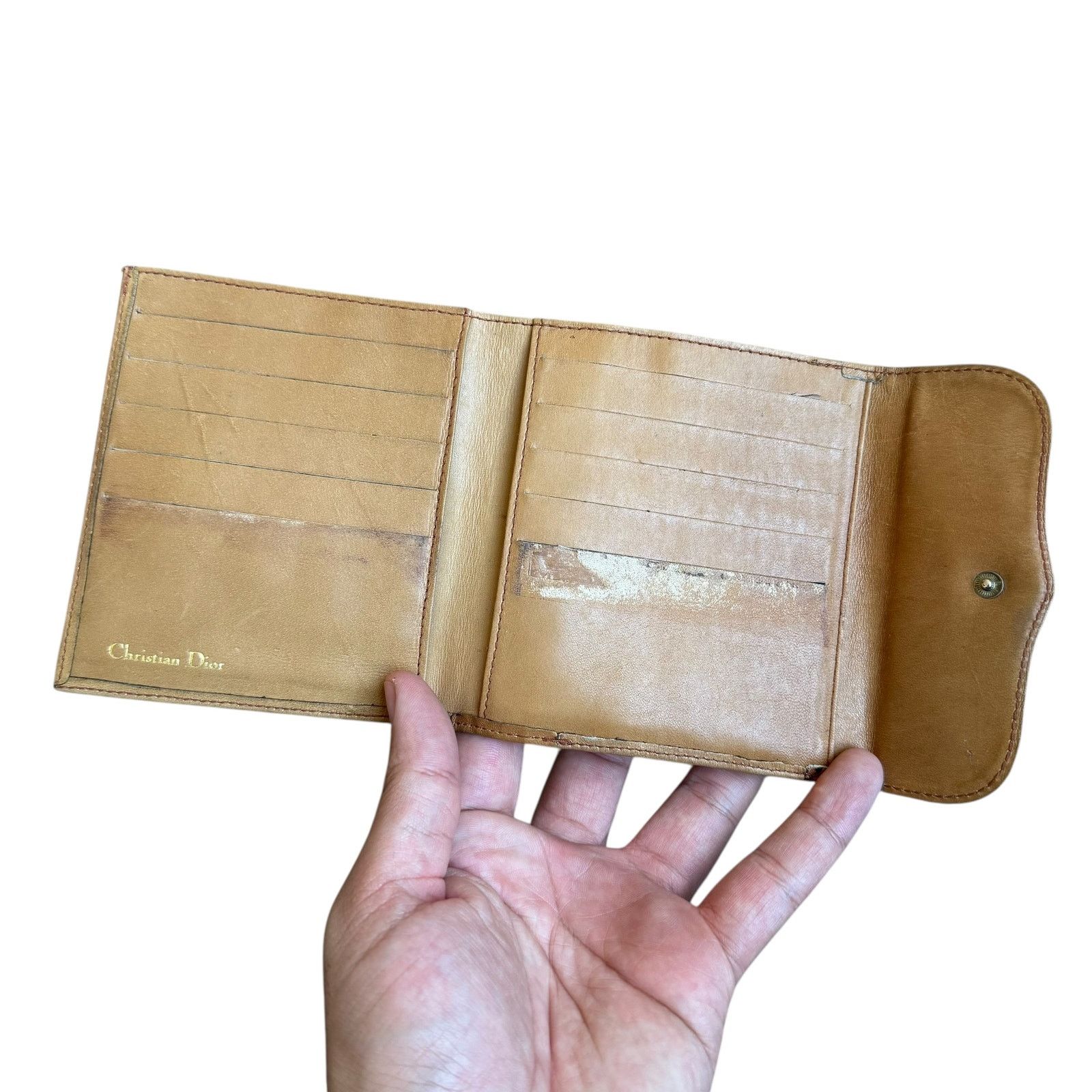 Dior Vintage Christian Dior Tan Brown Wallet Size ONE SIZE - 6 Thumbnail