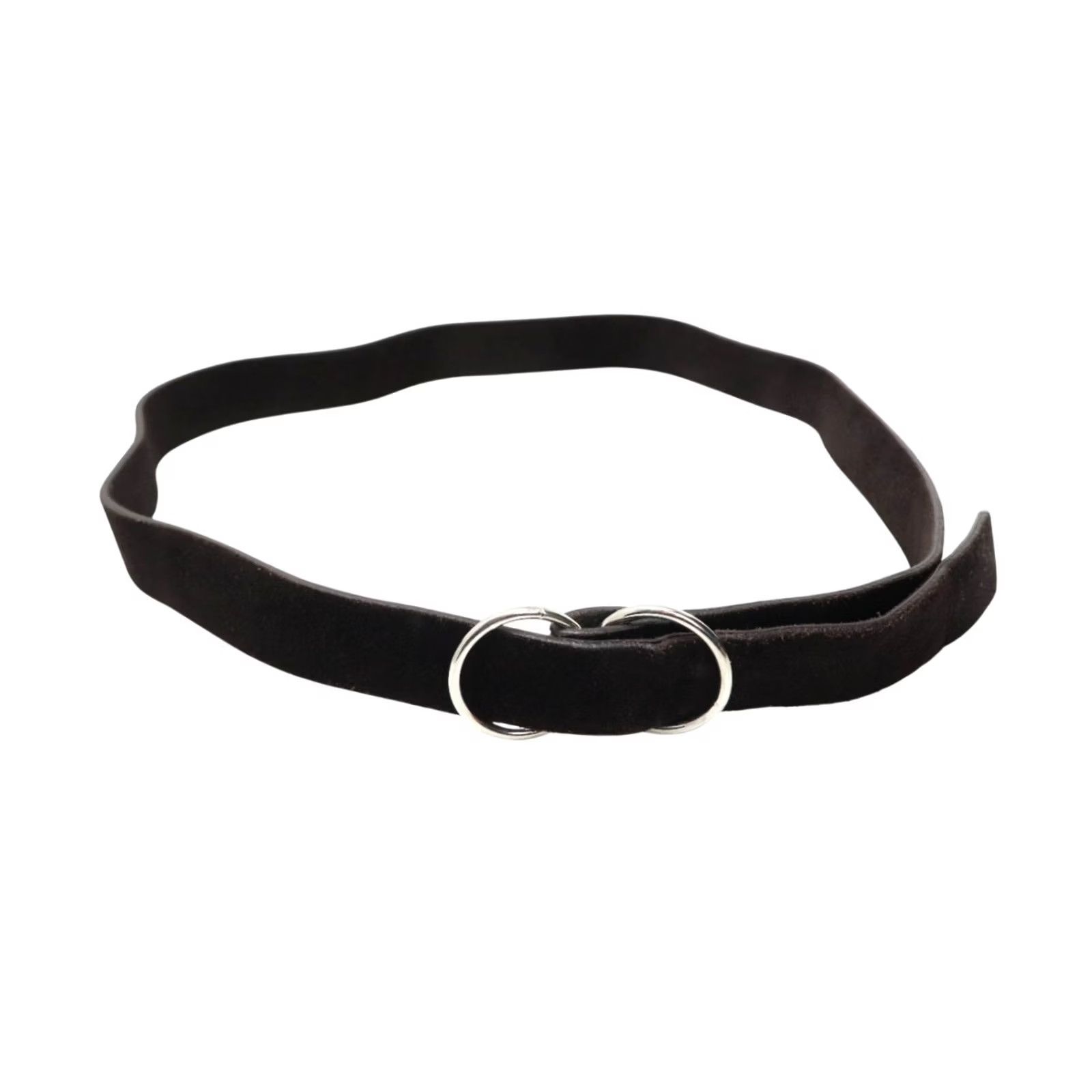 Suitsupply SUITSUPPLY Belt Mens 95 / 38 Brown Genuine Suede Leather Round Buckle Size ONE SIZE - 4 Thumbnail