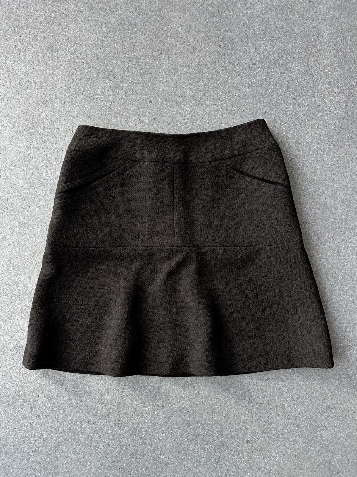 Chanel 1997 CHANEL Wool Silk Black Mini Skirt Size 38 / M Size 27" / US 4 / IT 40 - 1 Thumbnail