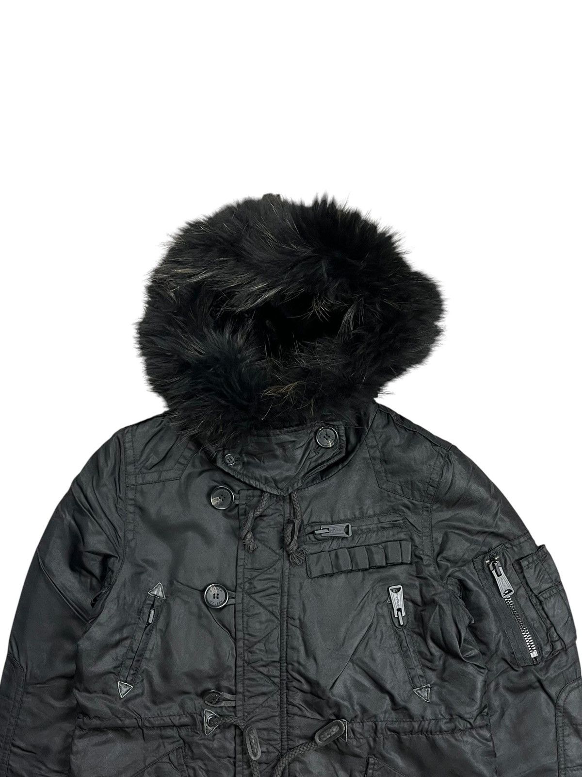 14th Addiction 2000s Moussy - Fur Hoodie Cyber Jacket Size US M / EU 48-50 / 2 - 8 Thumbnail