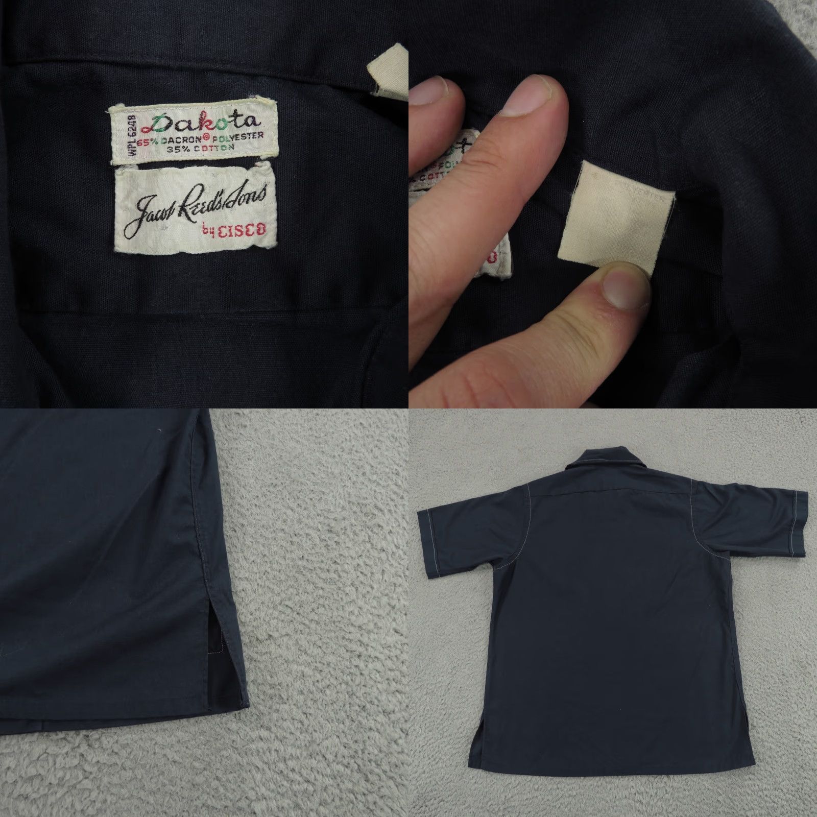 BB Dakota VINTAGE Dakota Shirt Men Medium Navy 21x28 Dacron Jacob Reeds Utility Dagger 70s Size US M / EU 48-50 / 2 - 8 Thumbnail