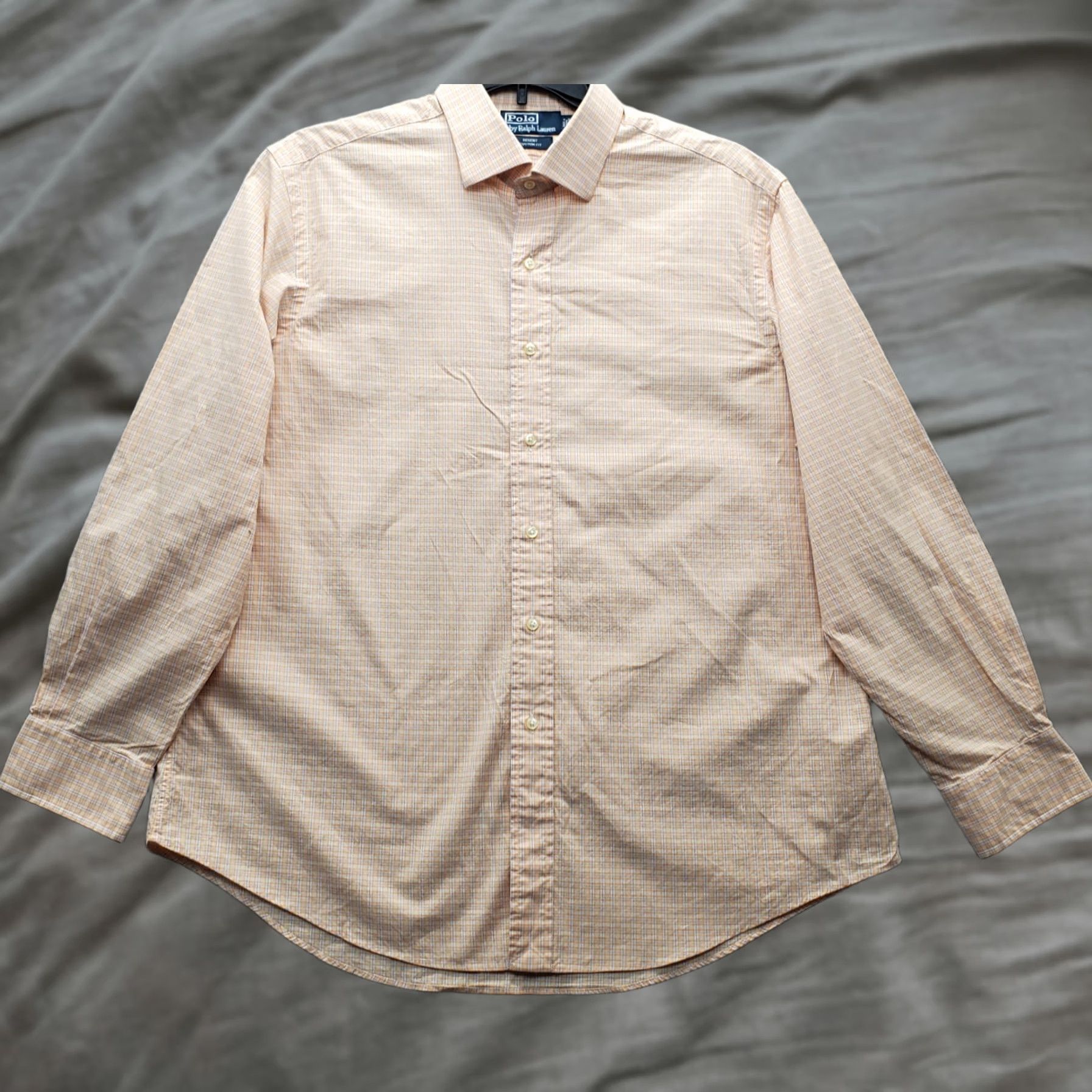 Polo Ralph Lauren Polo Ralph Lauren Dress Shirt Mens 17.5 Multi Plaid Regent Custom Fit Collar Shirt Size 48R - 1 Thumbnail