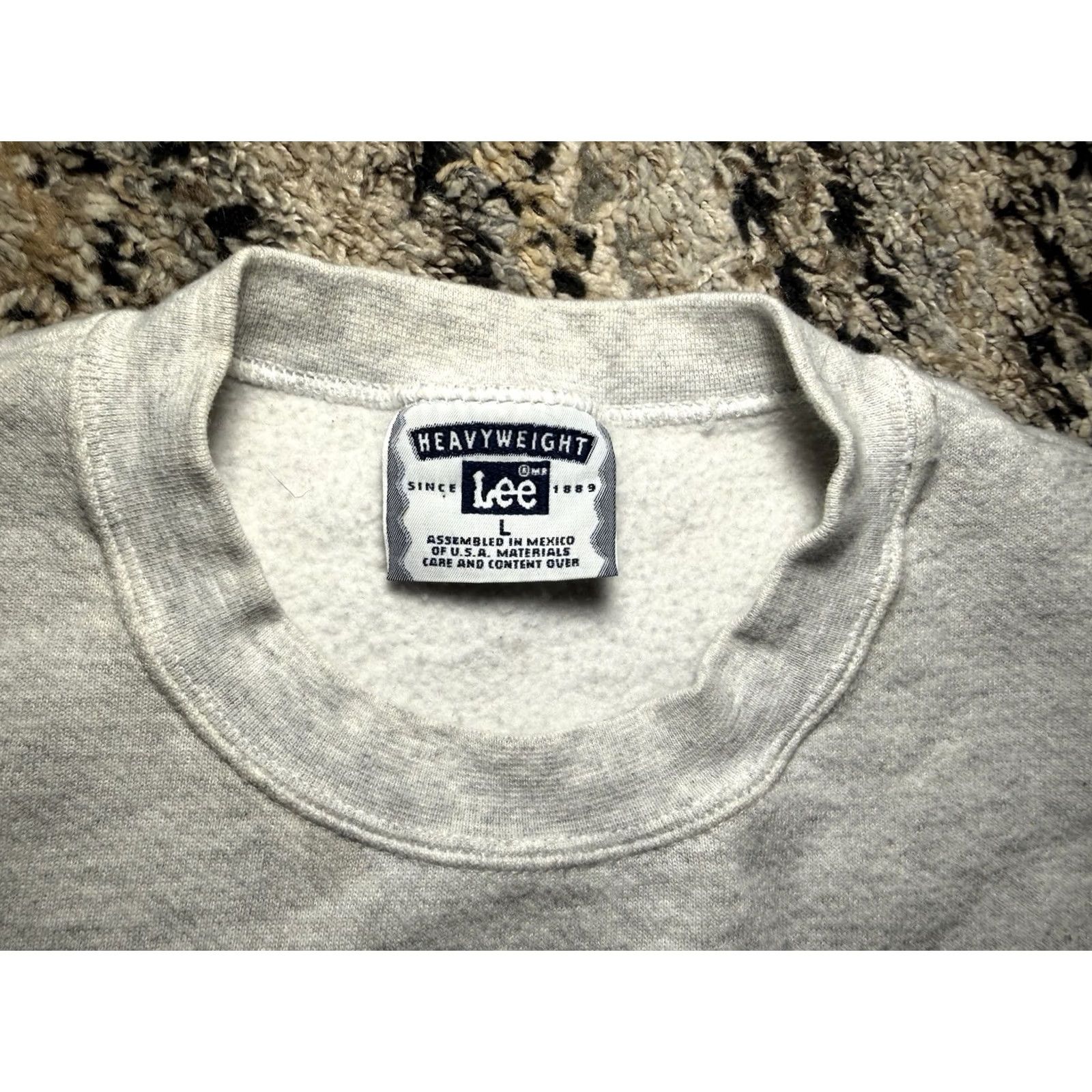 Harley Davidson VINTAGE Harley-Davidson Sweatshirt Crewneck Unisex Adults L Gray Heavyweight 90s Patch Skull Lee Large Size US L / EU 52-54 / 3 - 4 Thumbnail