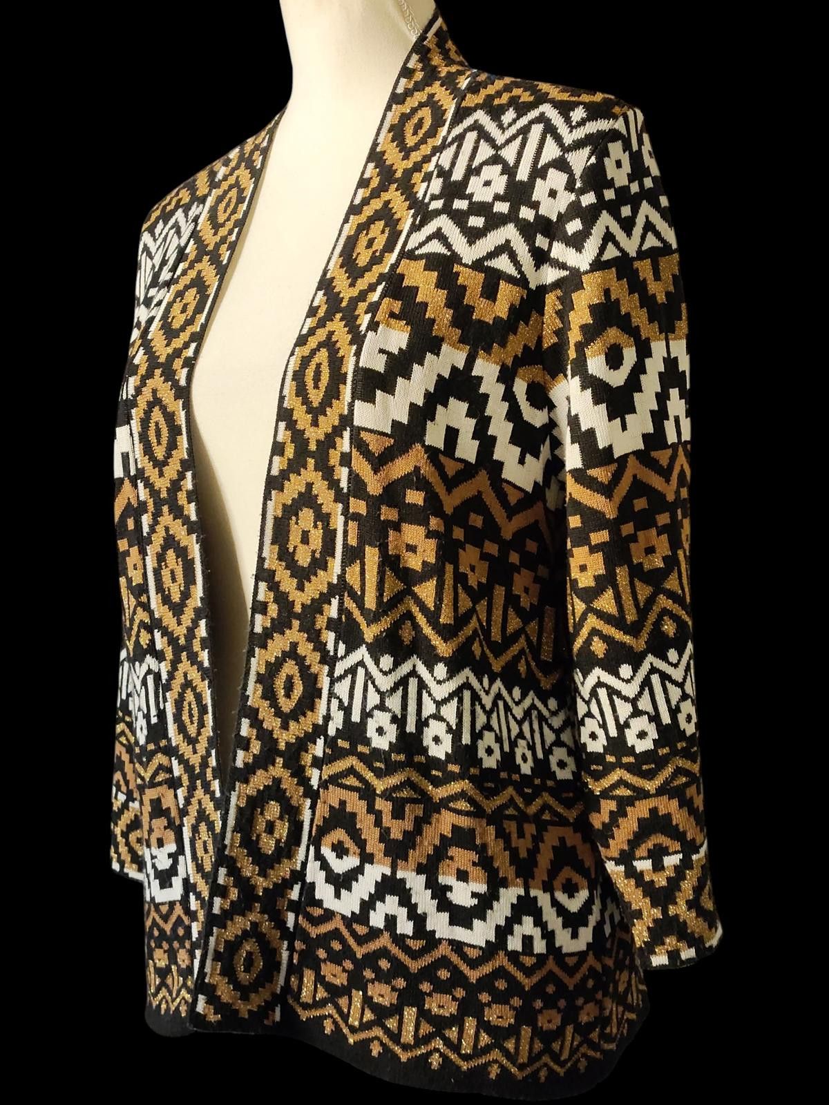 Other Ruby Rd. Petite Sweater Cardigan with Geometric Pattern Size S / US 4 / IT 40 - 4 Thumbnail