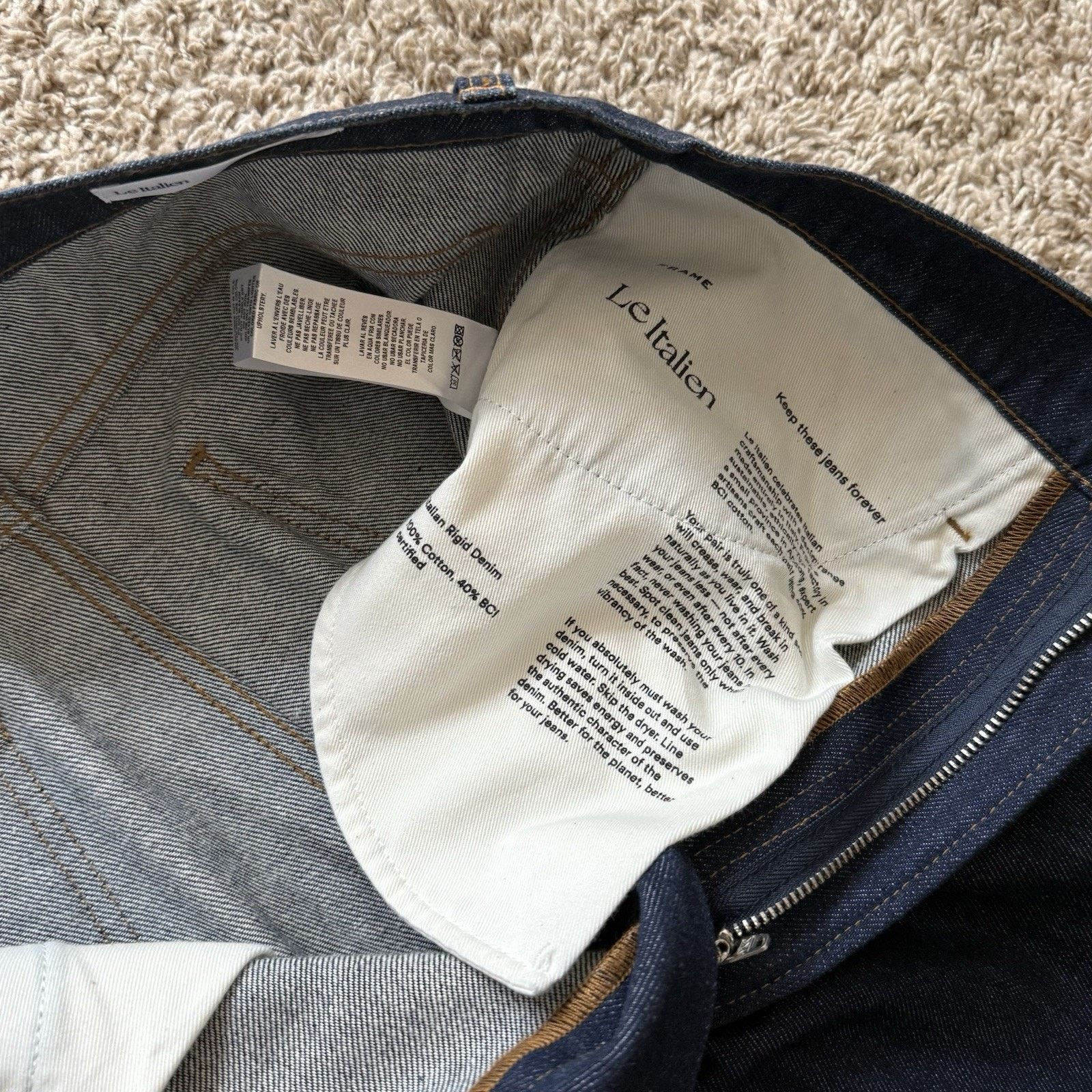 Frame NWT $348 Frame Le Italien Flare Dark Blue Denim Jeans Pants Size 30" / US 8 / IT 44 - 6 Thumbnail