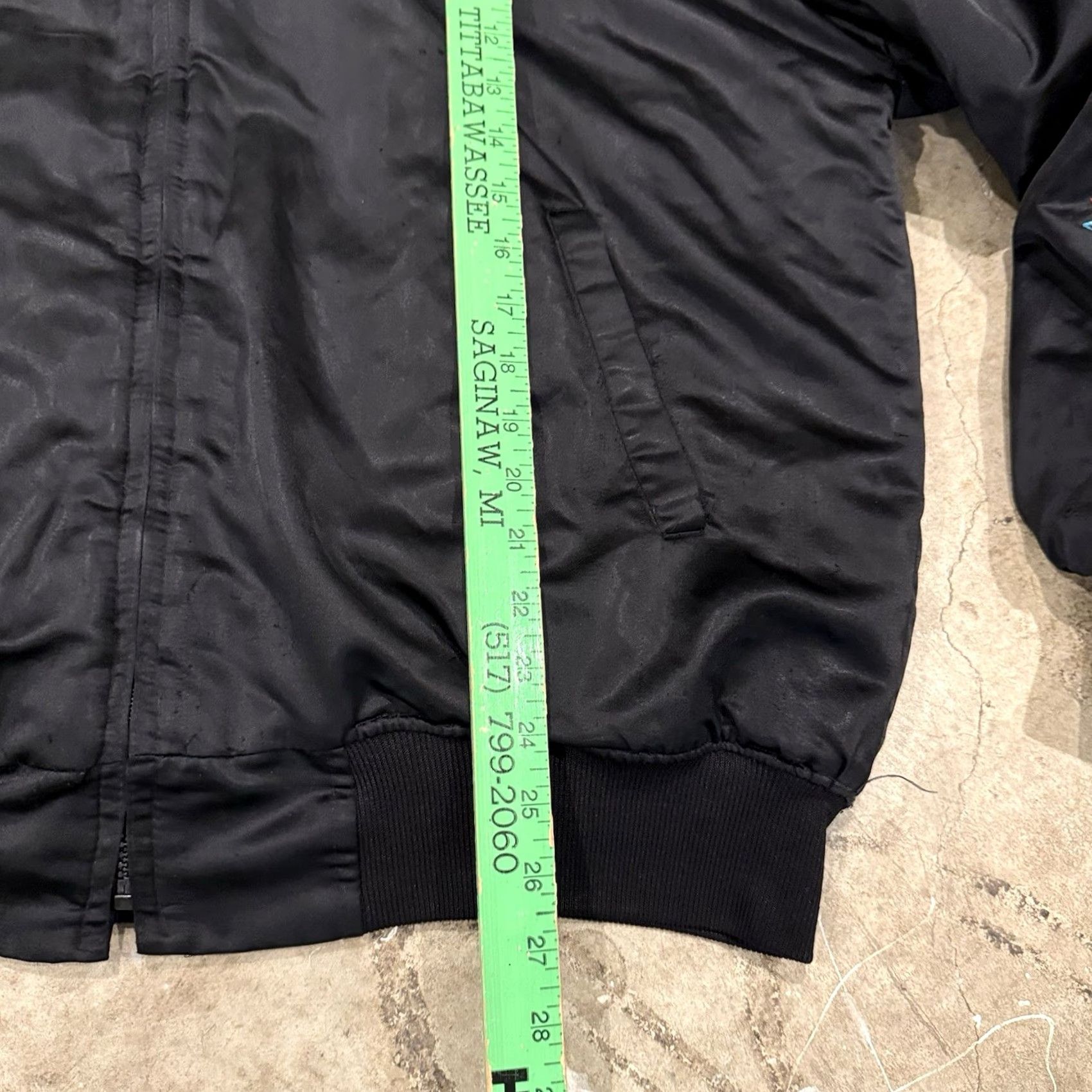 Vintage VTG Souvenir Jacket Flight Bomber Sukajan Dragon Y2K Korean Snorkel Hood XL Jacket Men Black Satin Size US XL / EU 56 / 4 - 8 Thumbnail