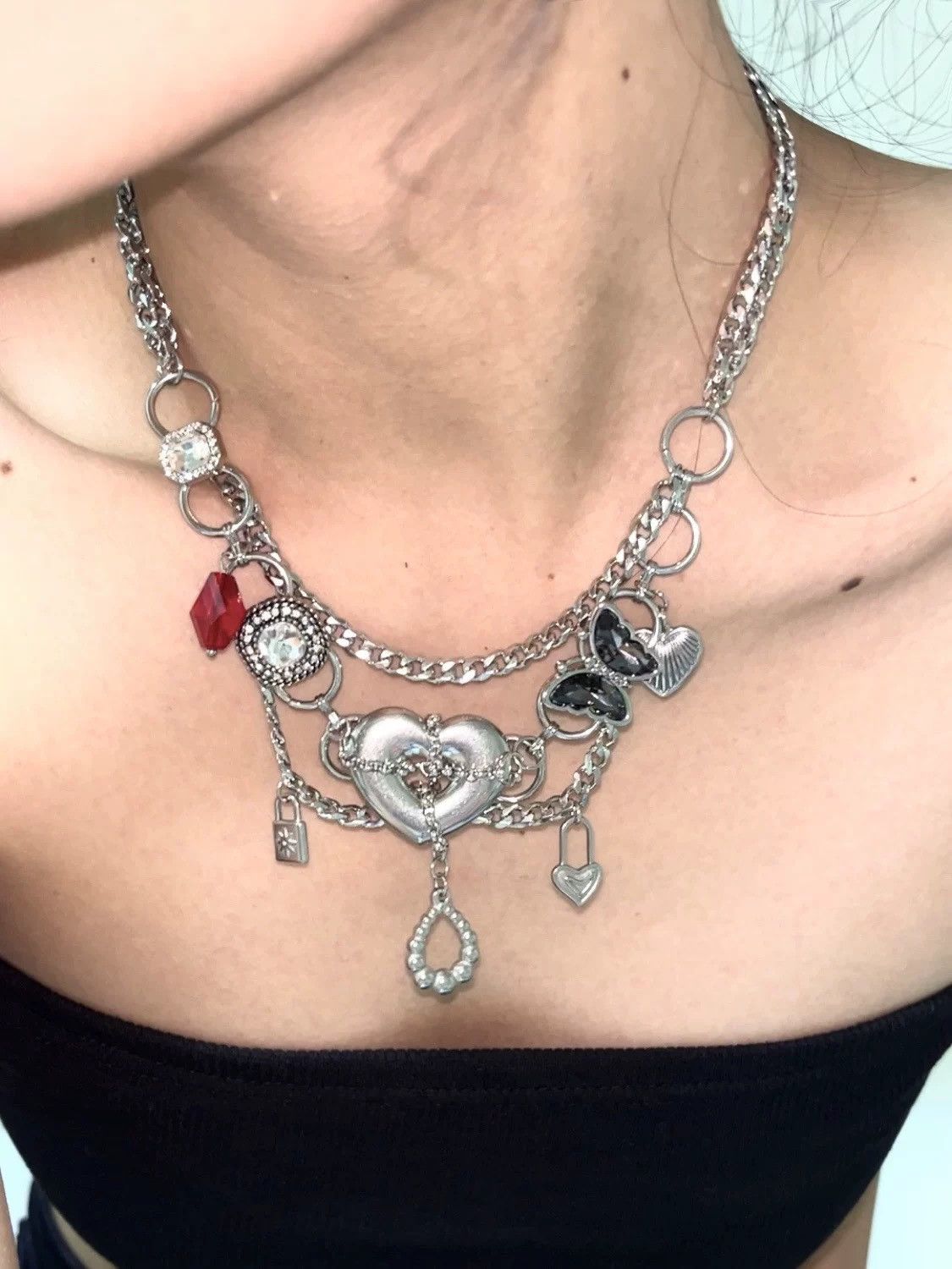 Japanese Brand × Vintage Retro punk necklace Size ONE SIZE - 4 Thumbnail